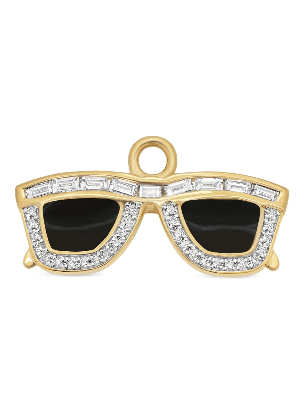 18K yellow gold Papua sunglasses-design diamond charm - Image 1