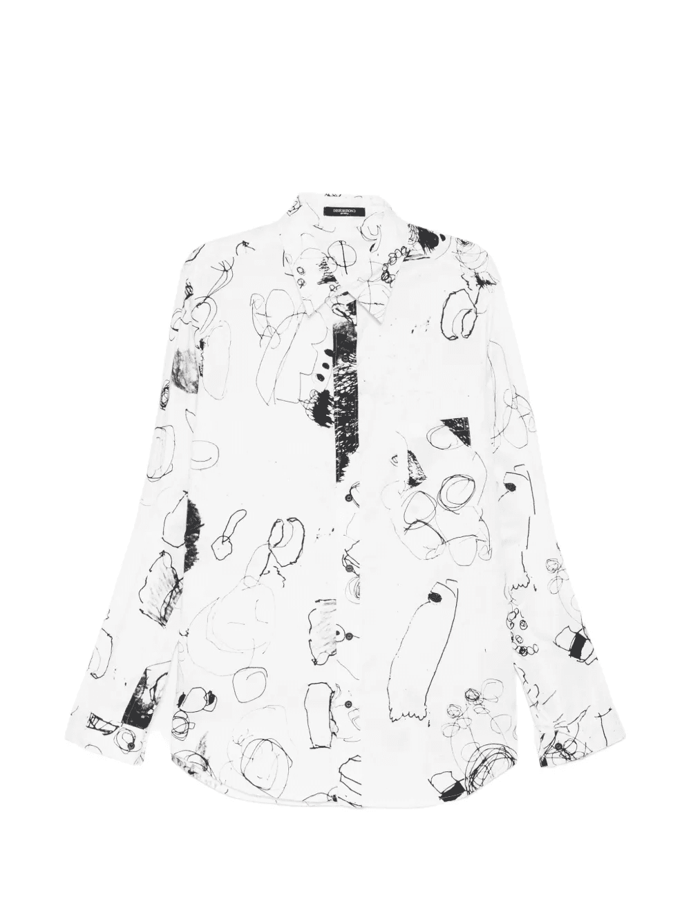 scribble-print shirt - Image 1