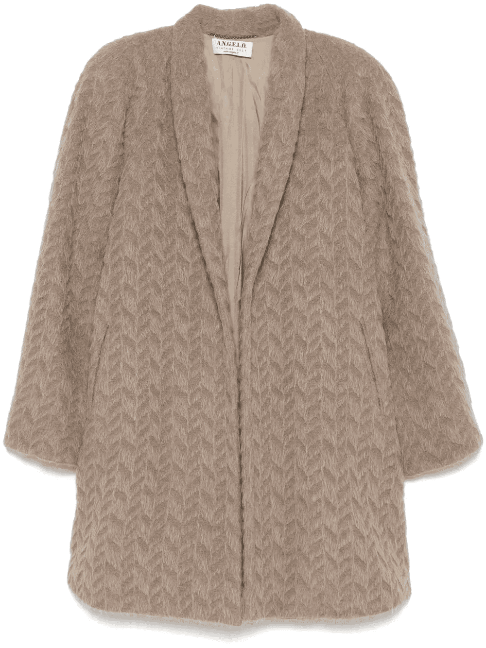 1980s brushed-effect coat - Image 1