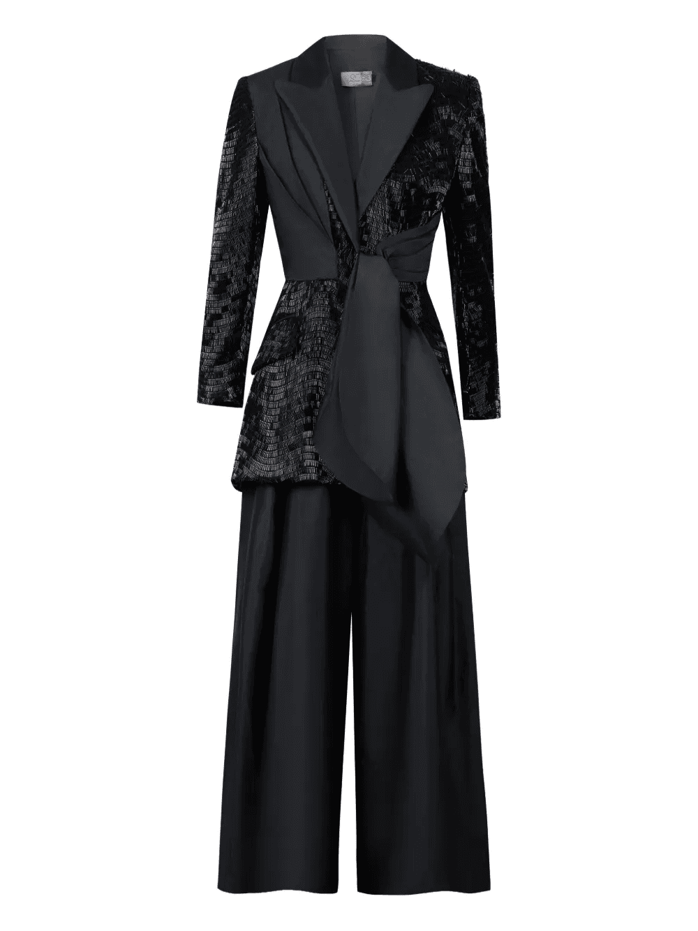sequin-embellished wide-leg suit - Image 1