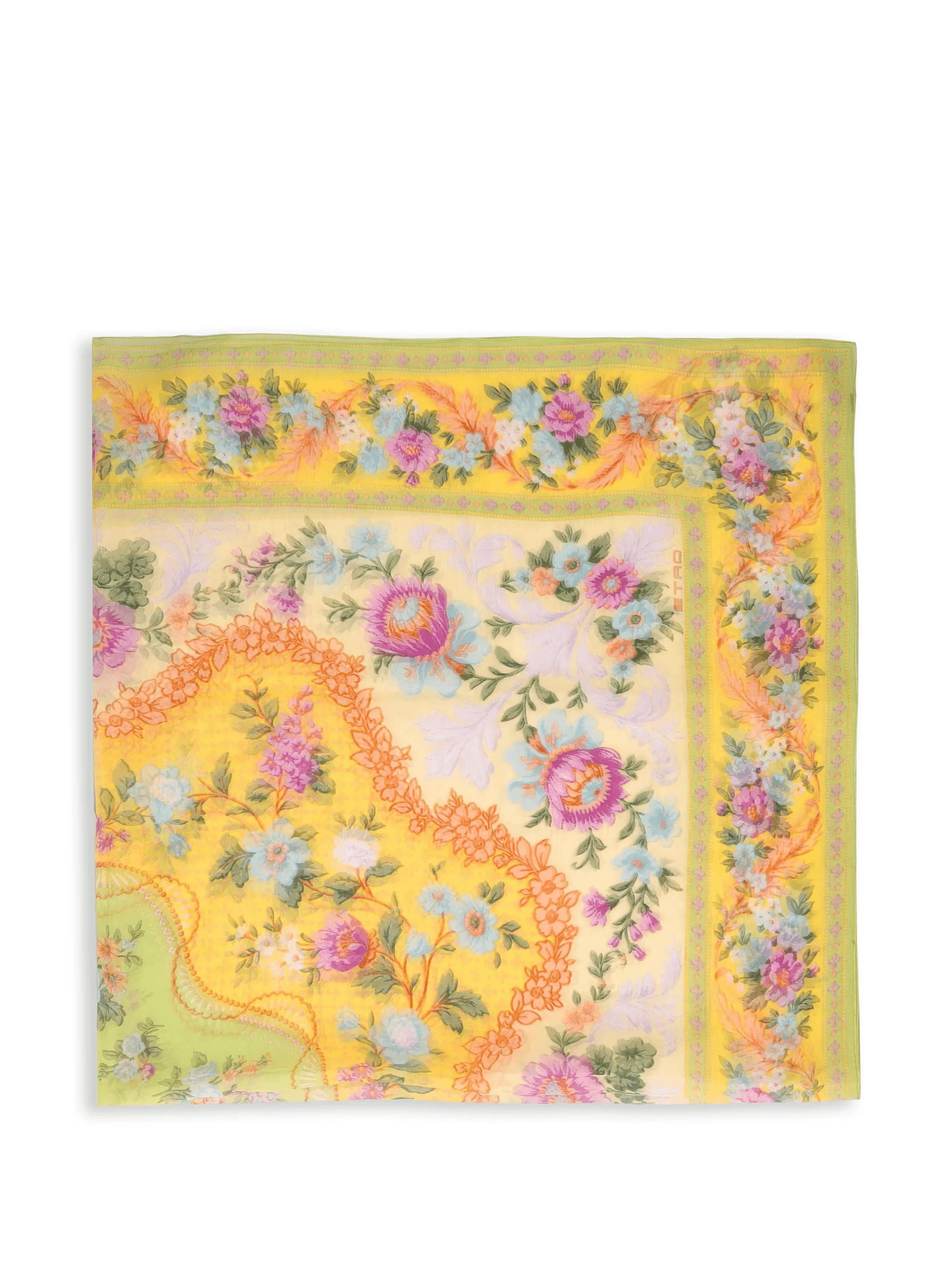 flower-print square scarf - Image 1