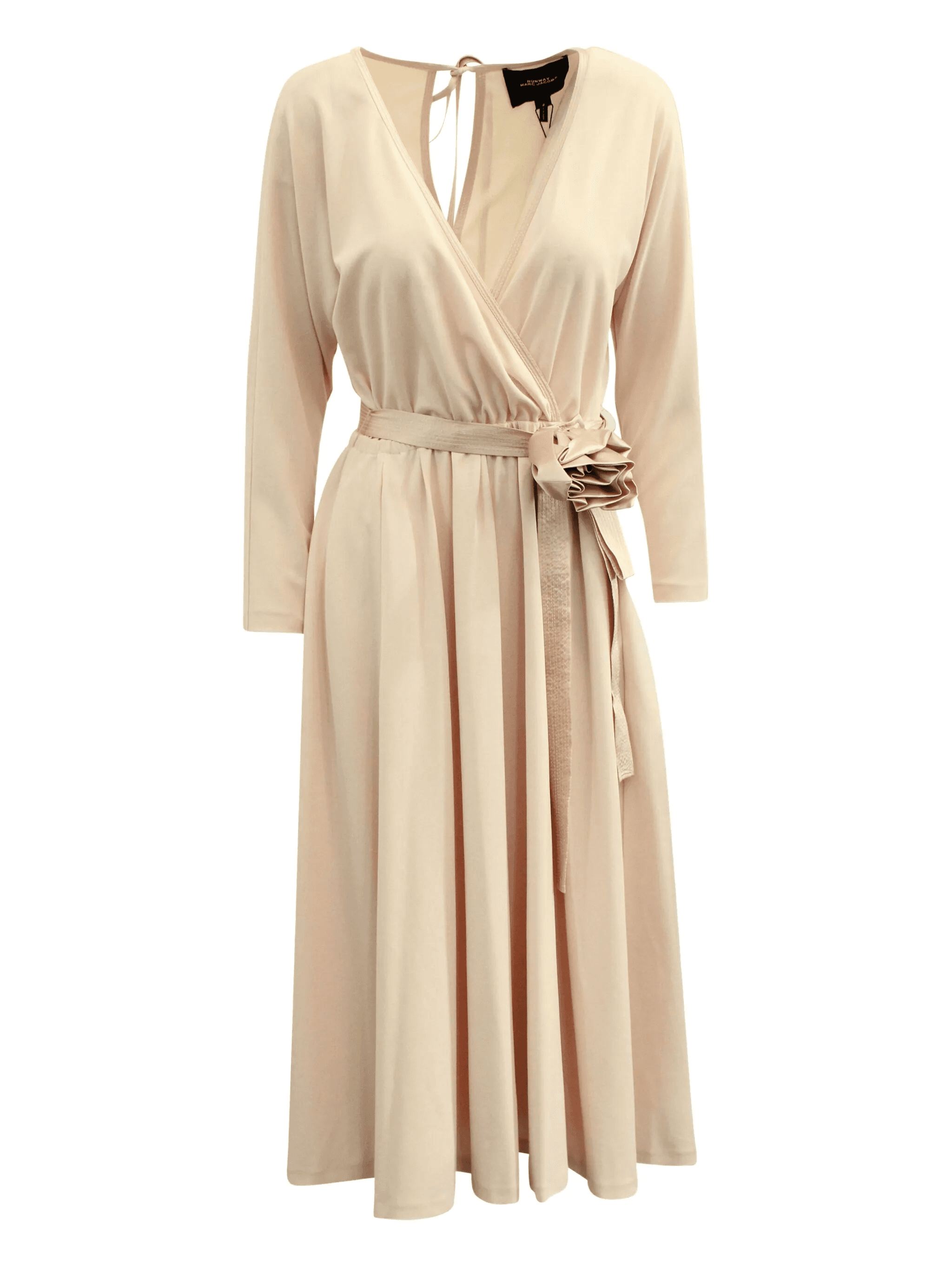 wrap rose-detail midi dress - Image 1