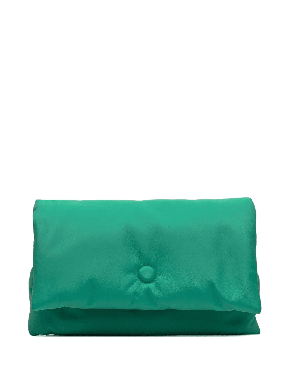 ruched leather clutch bag - Image 1