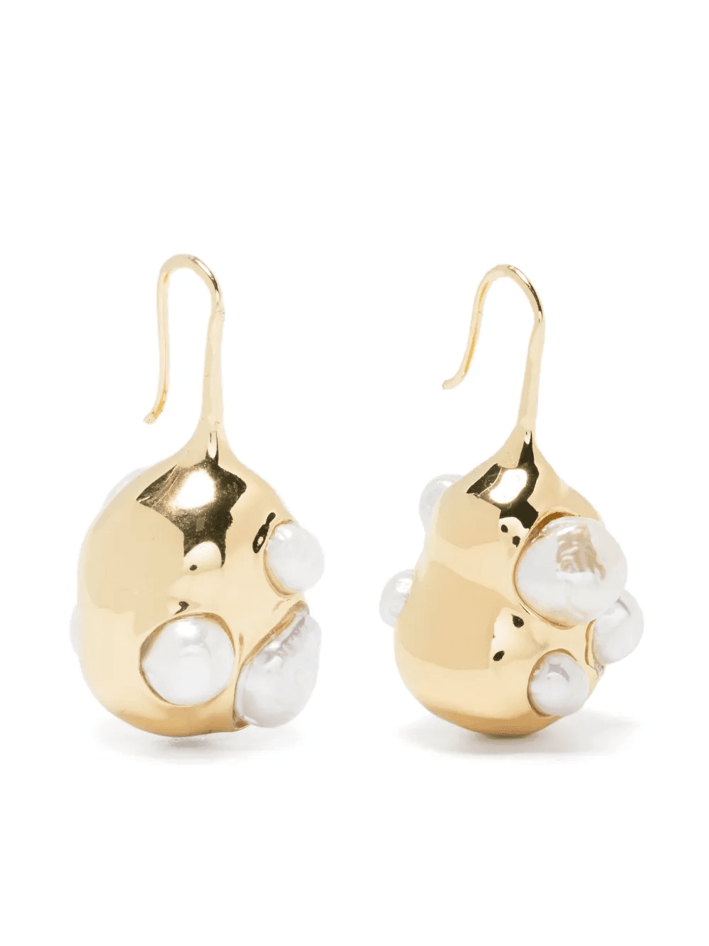 x Quentin Jones 14K gold plated brass drop earrings - Image 1