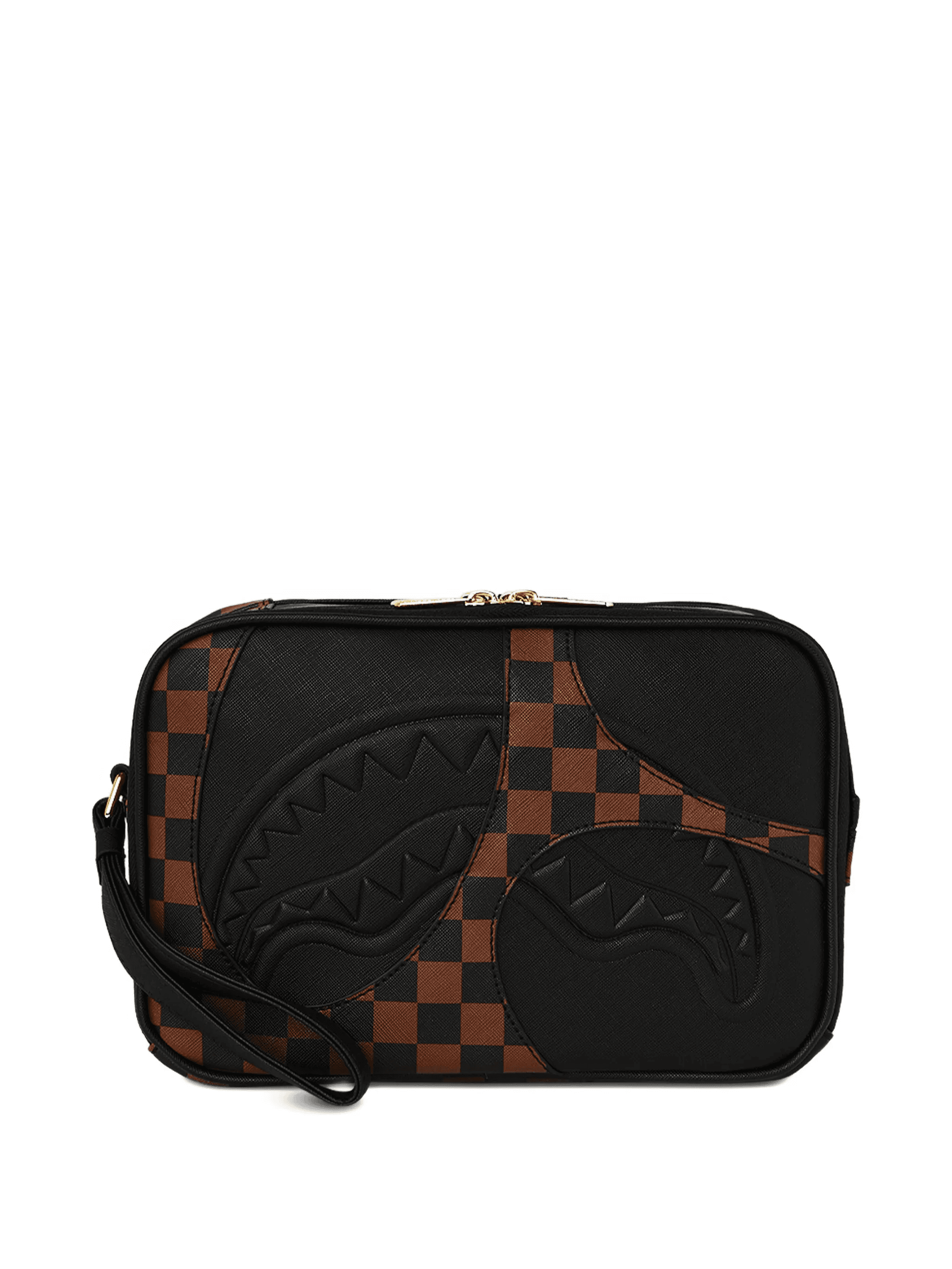 Jetstream shark-embossed checkerboard wash bag - Image 1
