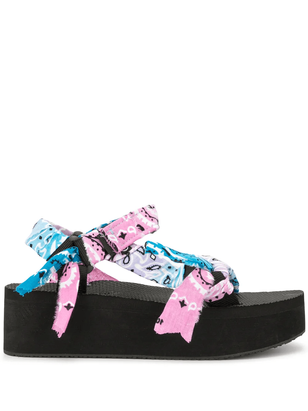 bandana wrapped platform sandals - Image 1
