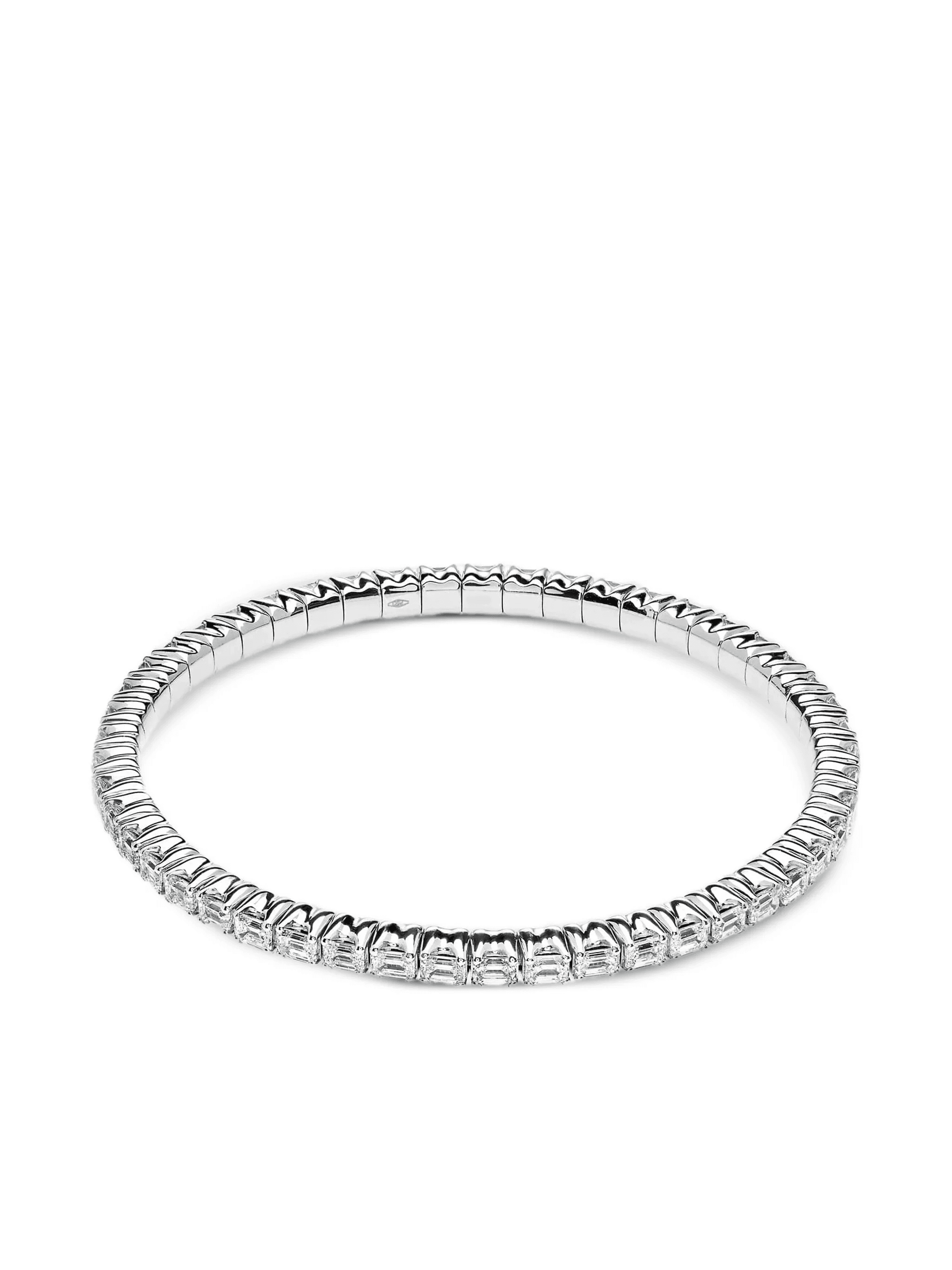 18K white gold diamond bracelet - Image 1