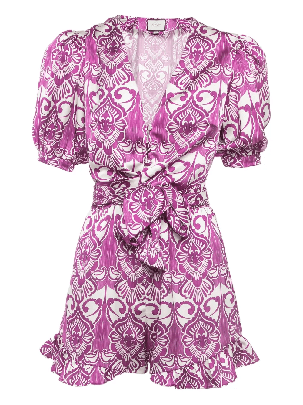 puff sleeve floral romper - Image 1