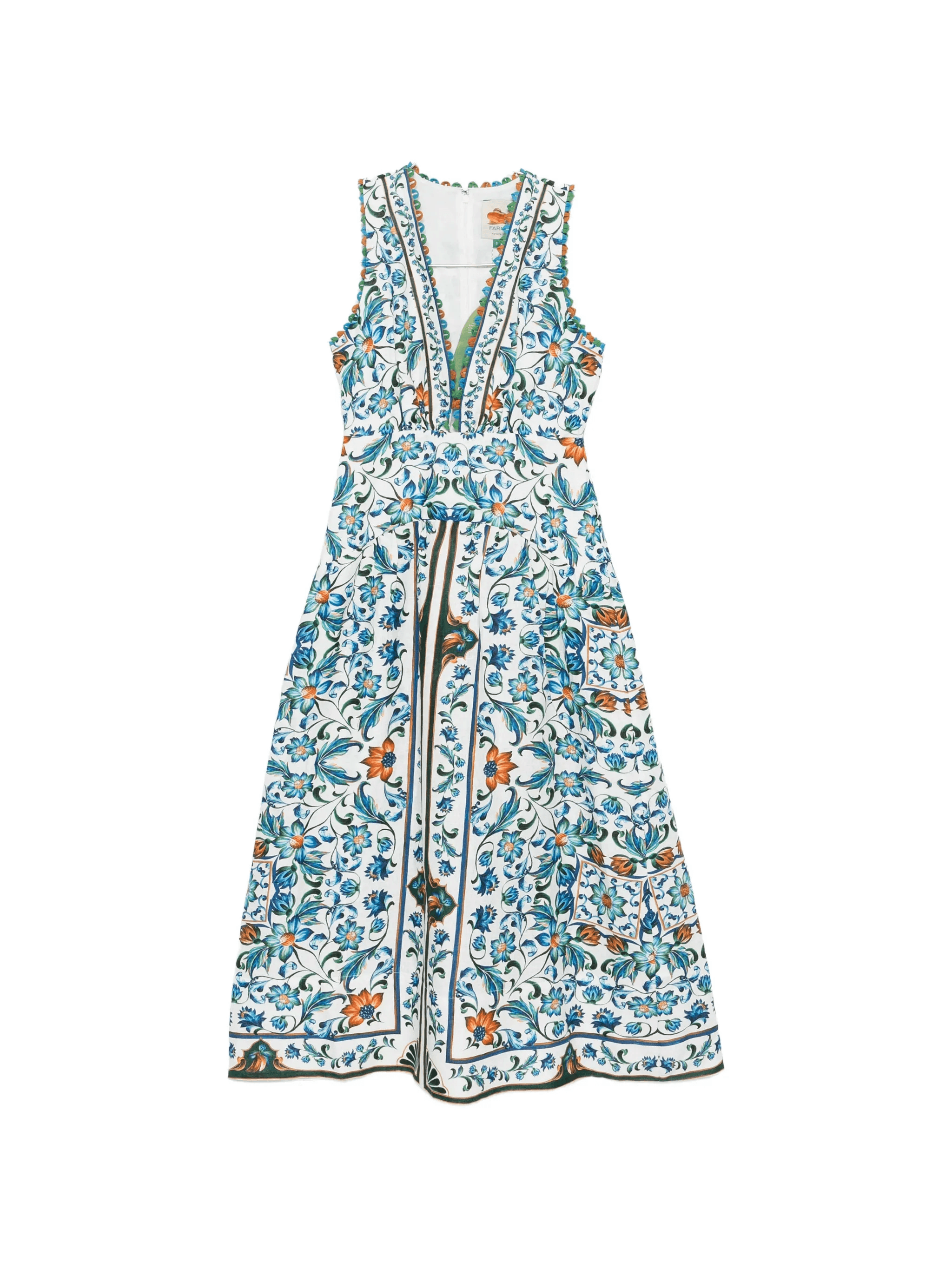 floral-print V-neck midi dress - Image 1