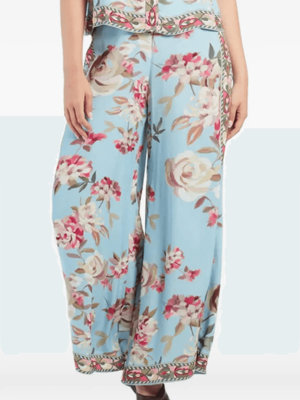 wide-leg floral-print trousers - Image 1