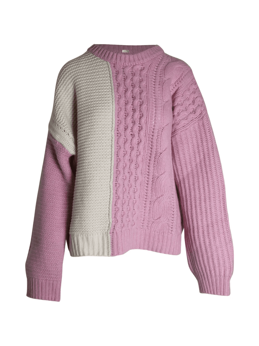 chunky knit colour block top - Image 1