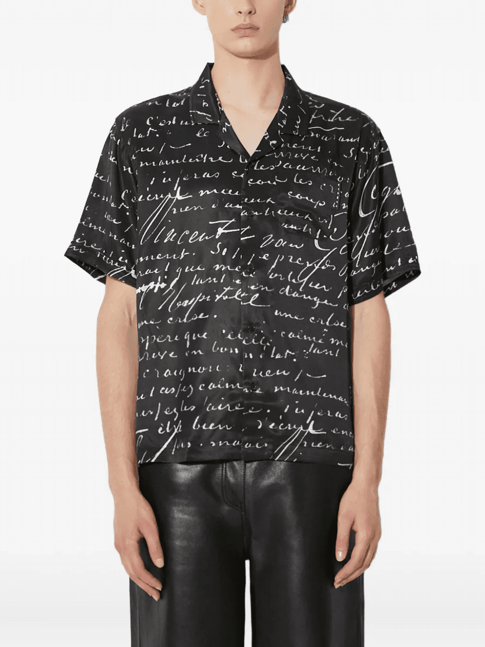script-print short-sleeve shirt - Image 1