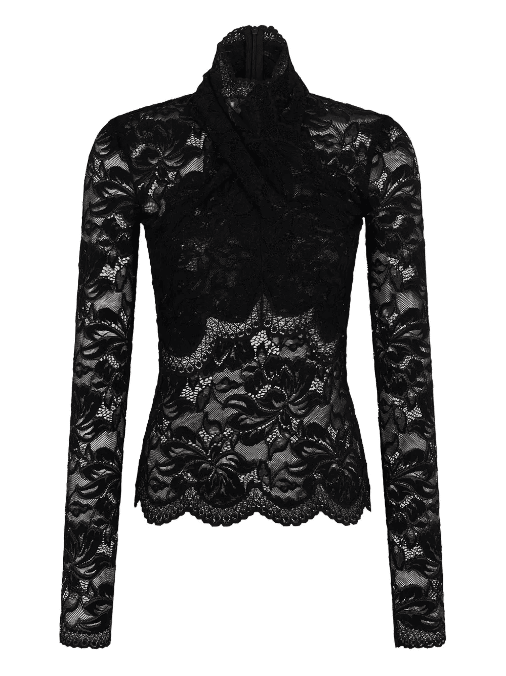 lace long-sleeve blouse - Image 1