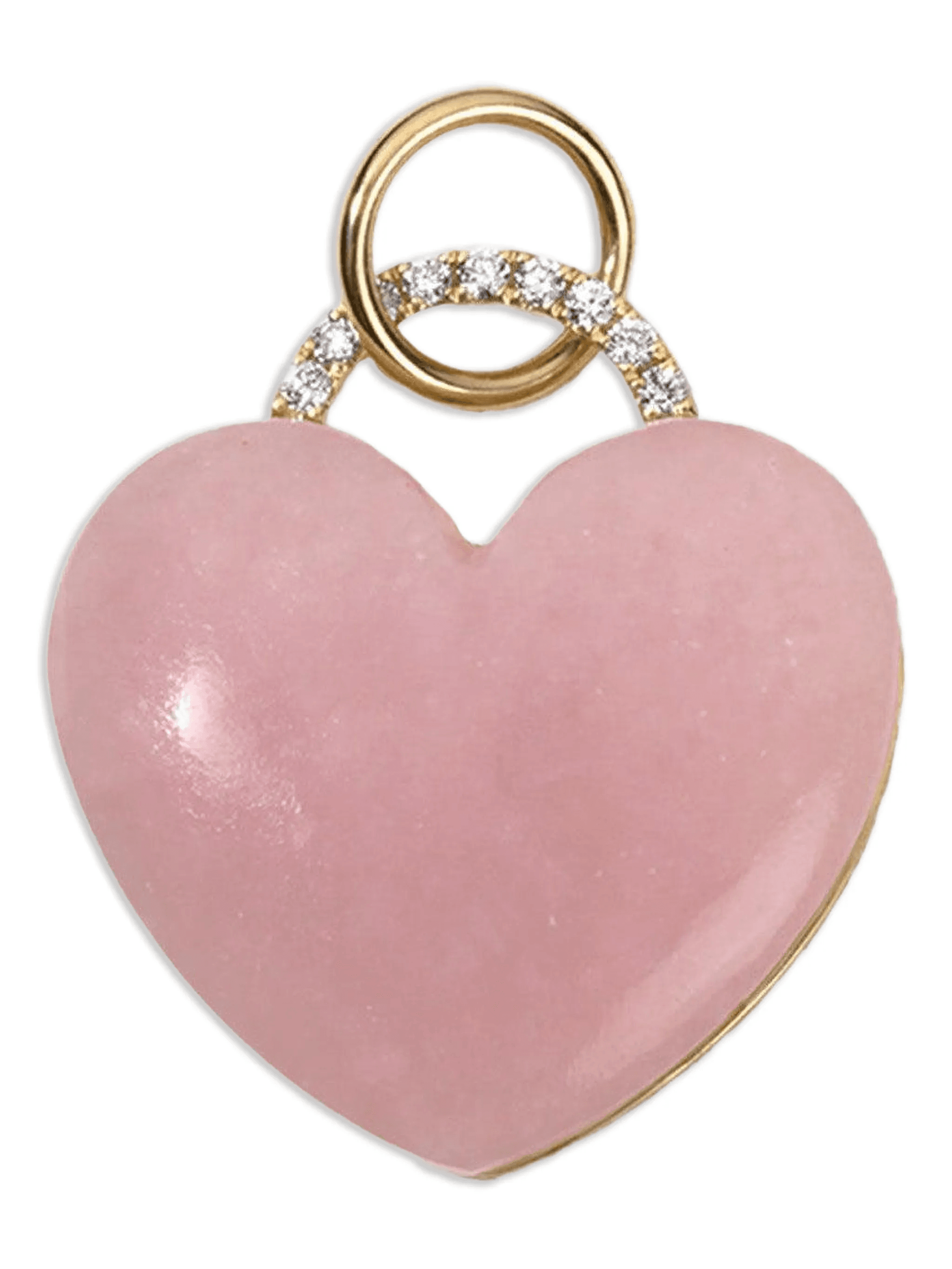 heart-motif opal and diamond pendant - Image 1