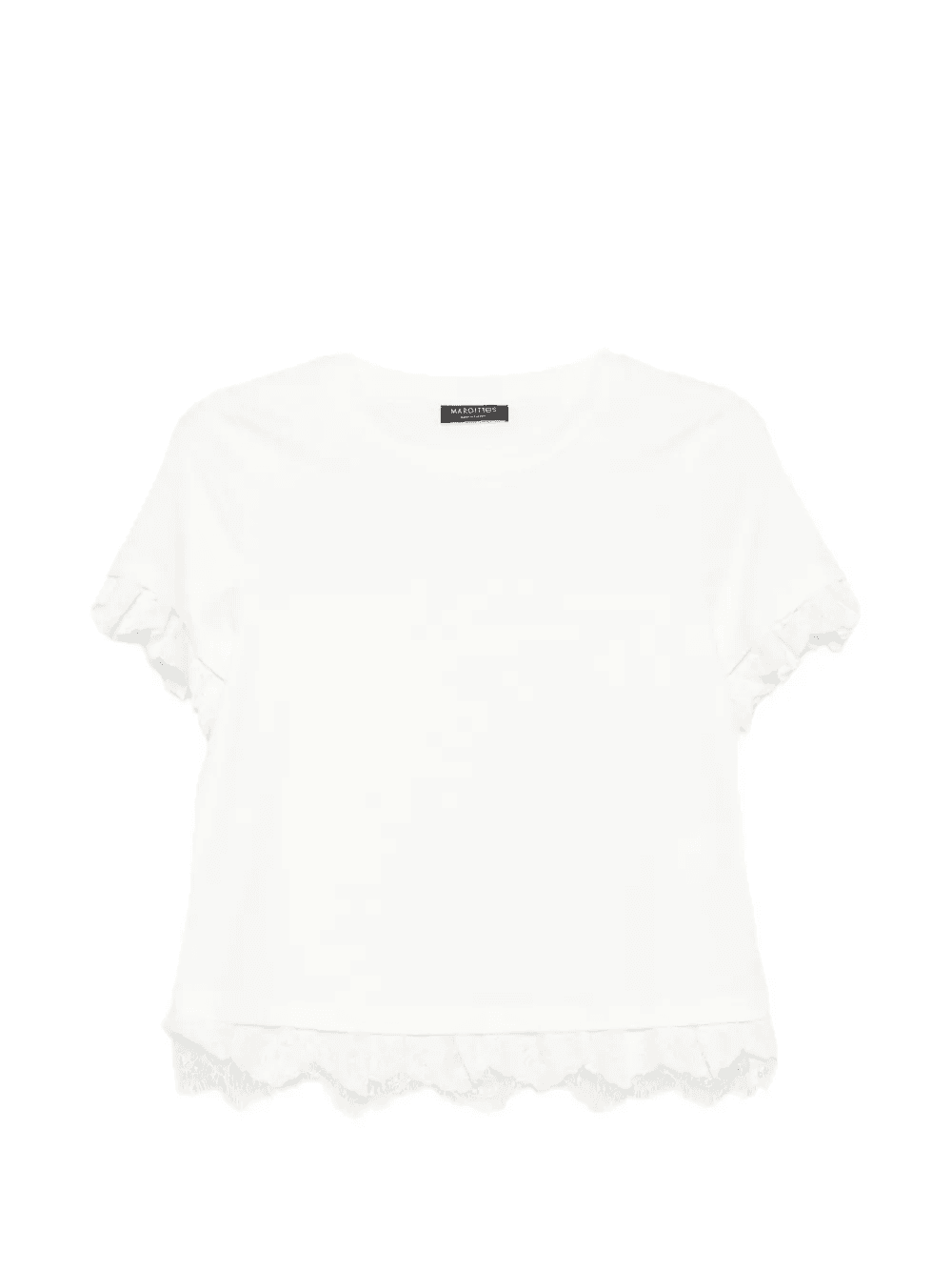 lace-trim T-shirt - Image 1