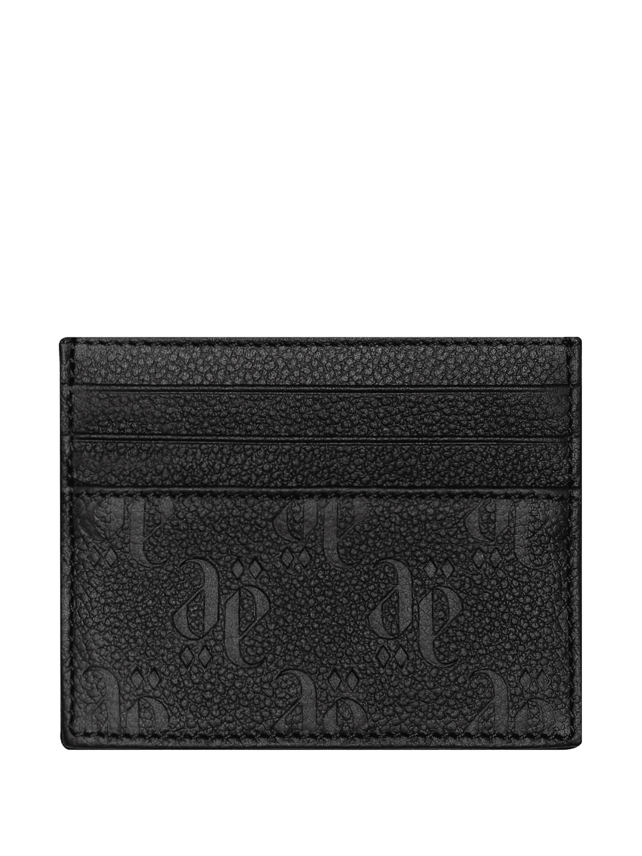 logo-embossed leather cardholder - Image 1