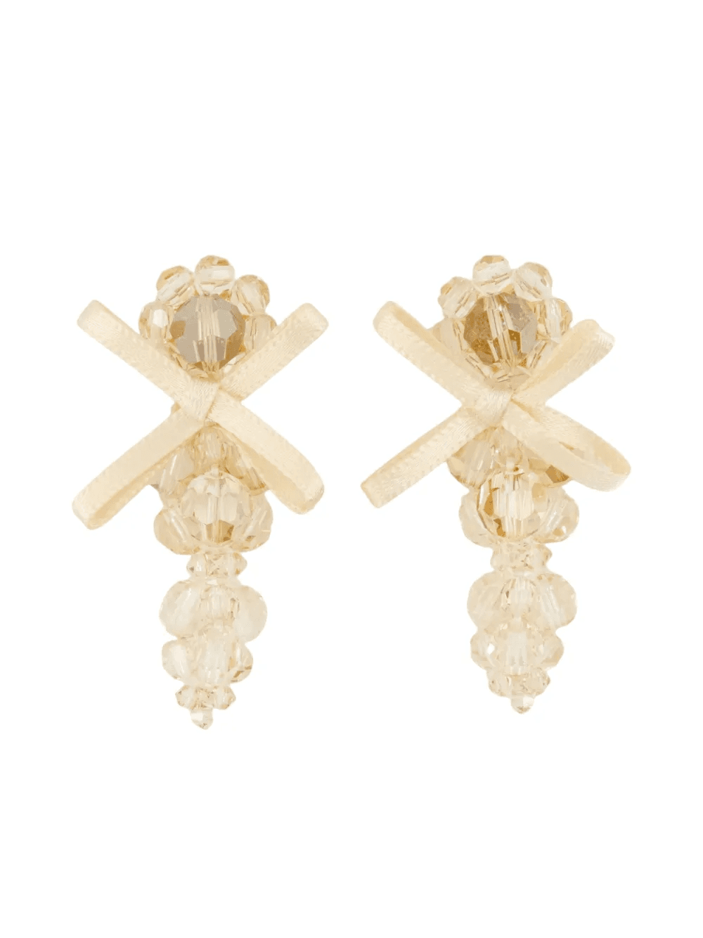 embellished bow earrings - Image 1