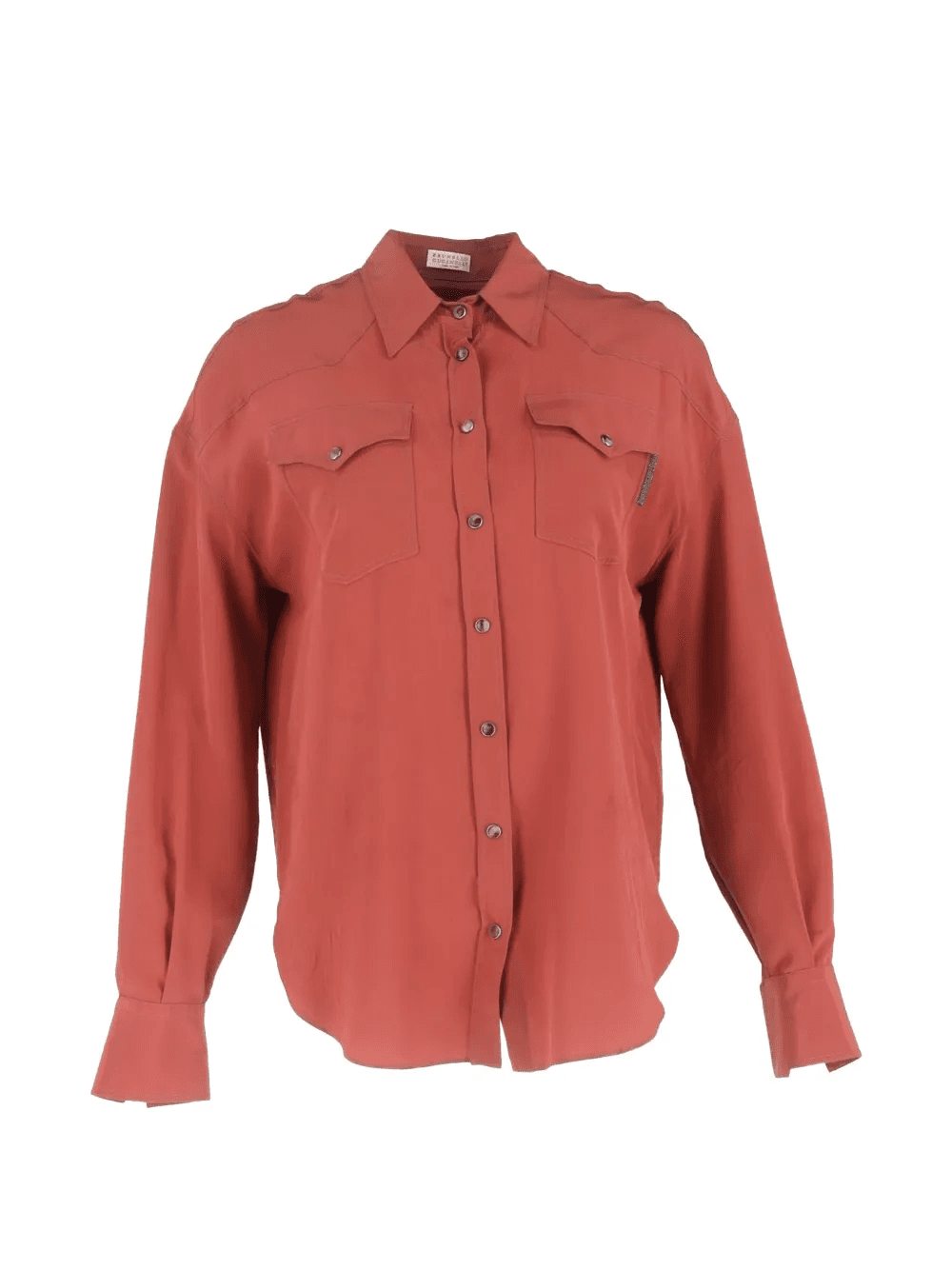 flap-pocket silk shirt - Image 1