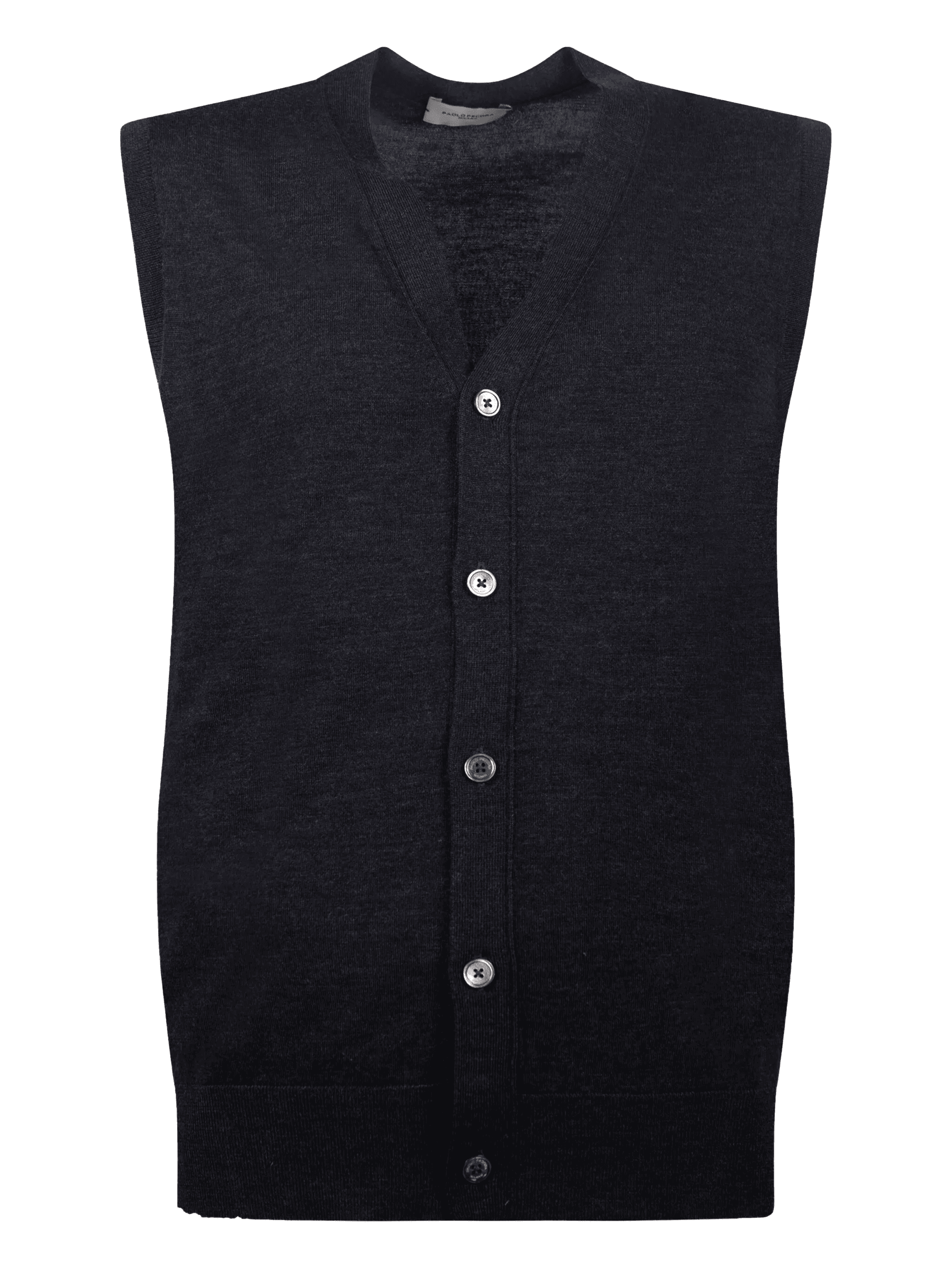 buttoned-sleeveless gilet - Image 1