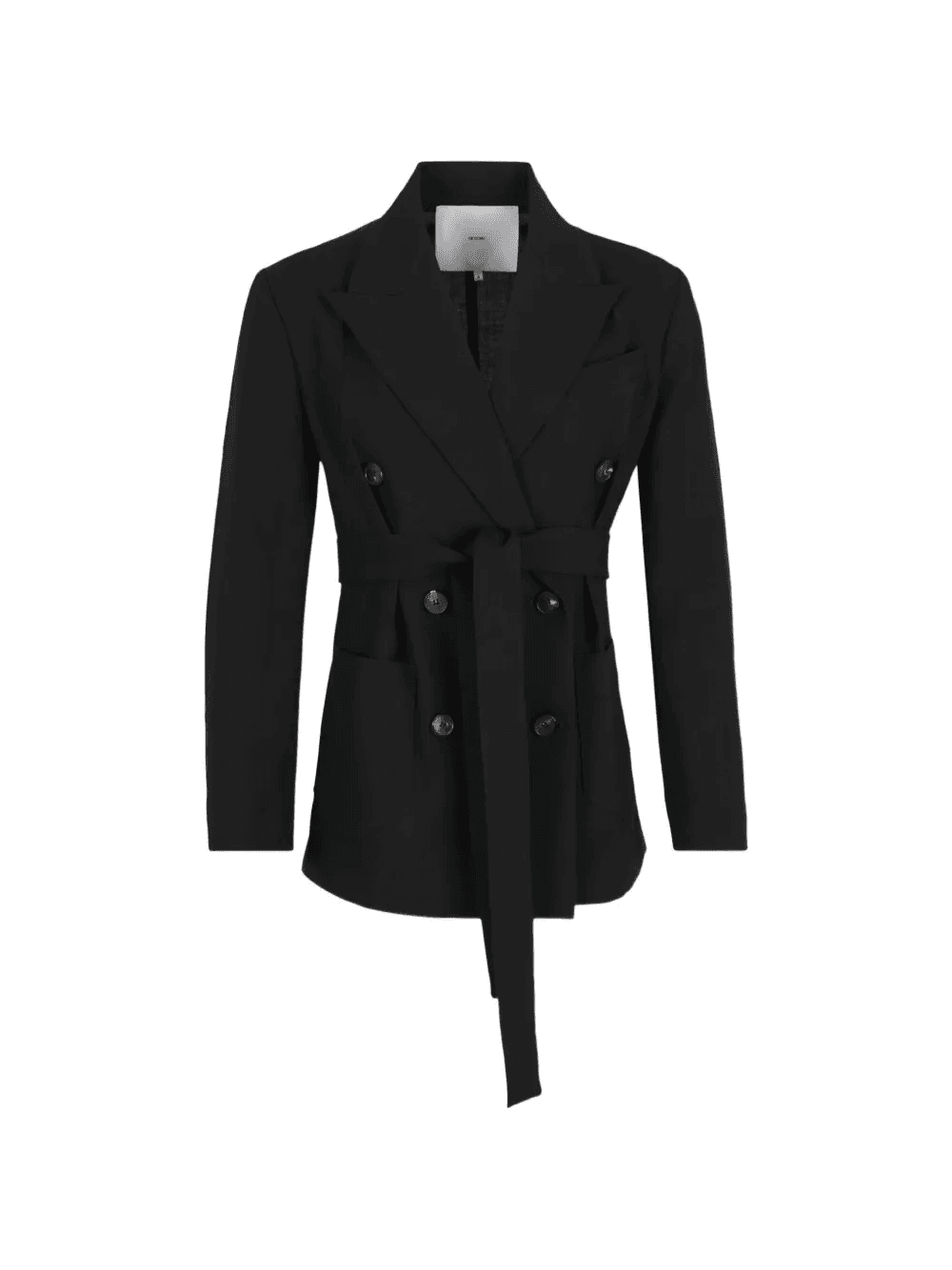 belted double-breasted blazer - Image 1