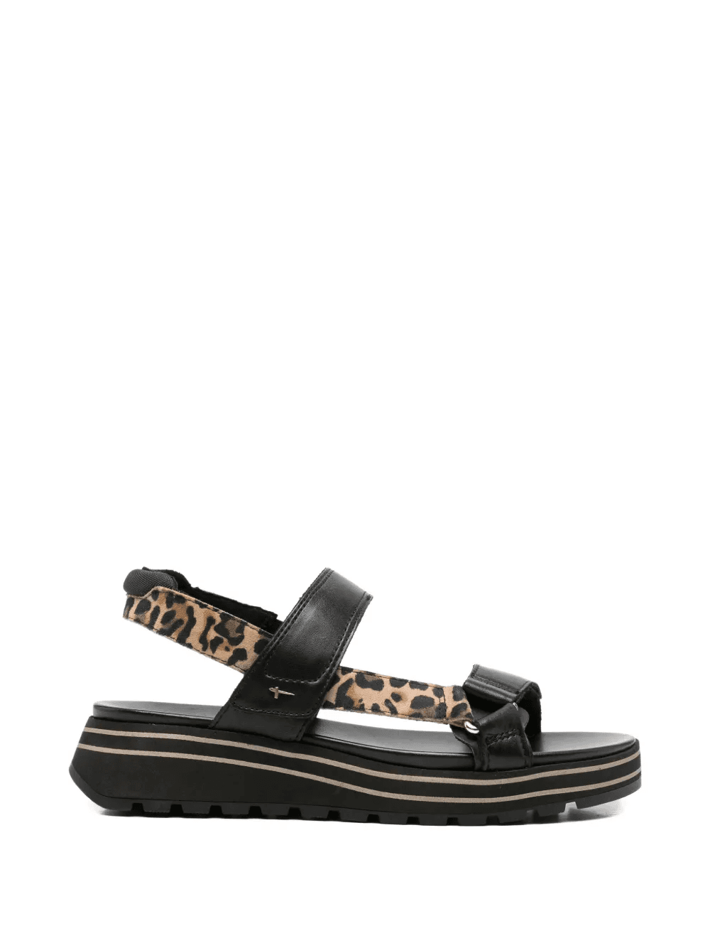 leopard-print strap sandals - Image 1