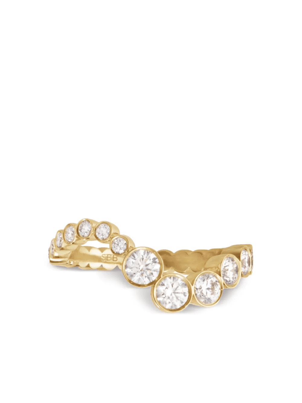 18kt recycled yellow gold Ensemble Ocean diamond ring - Image 1