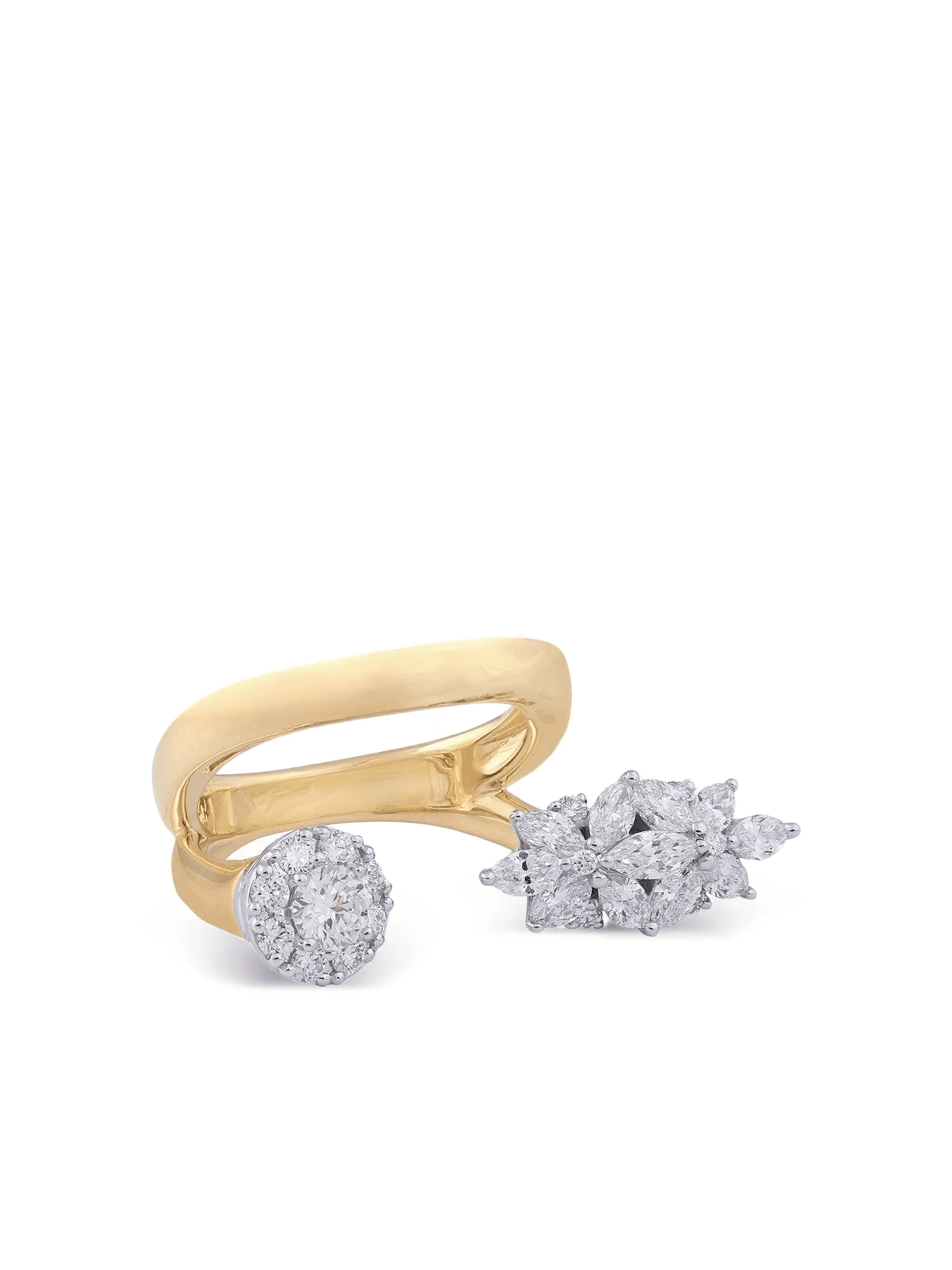 18K white and yellow gold Strada diamond ring - Image 1