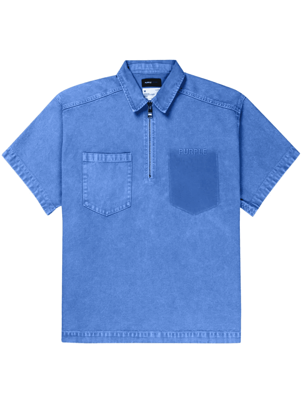 logo-embroidered missing-pocket polo shirt - Image 1