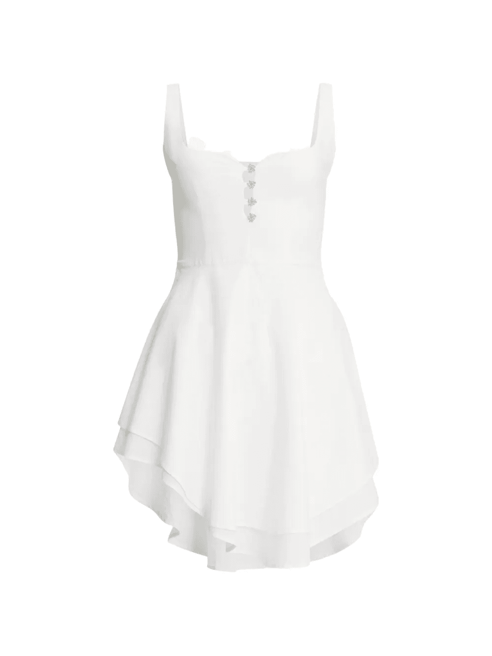 button voile mini dress - Image 1