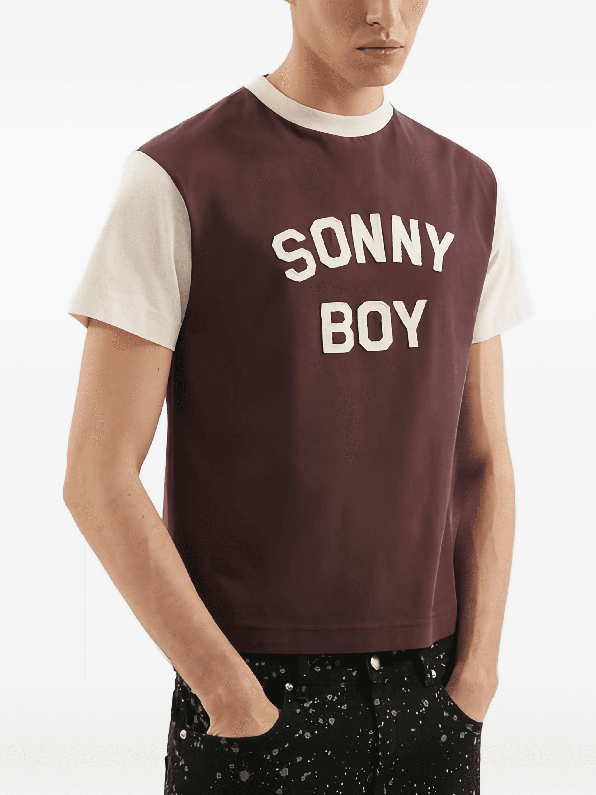 text-print T-shirt - Image 1