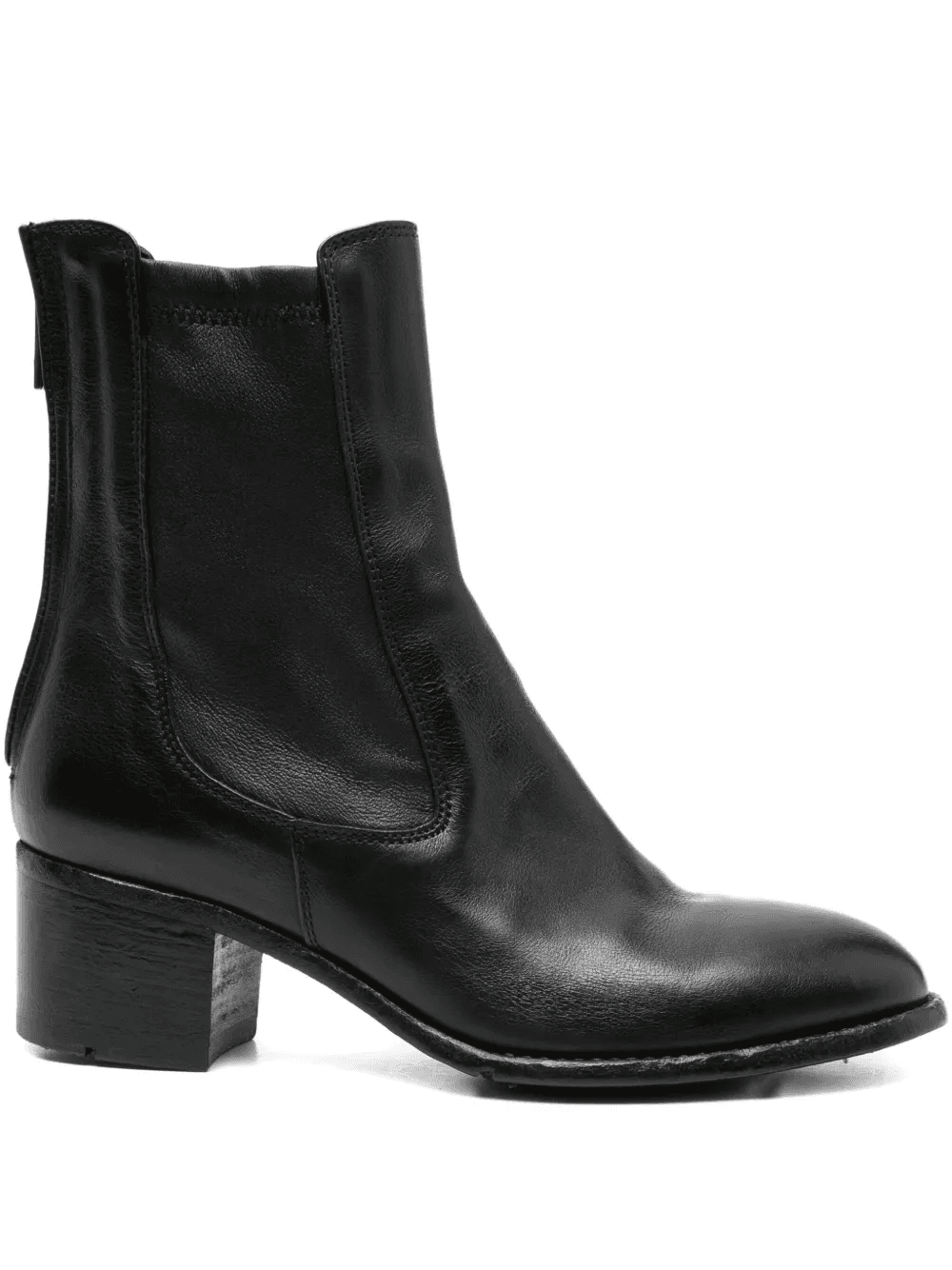60mm leather zip-fastening ankle boots - Image 1