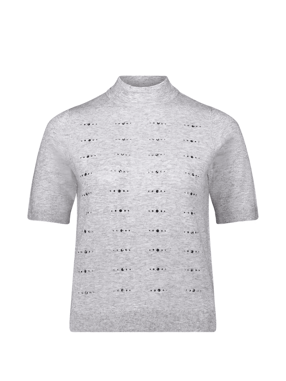 beaded short-sleeve T-shirt - Image 1