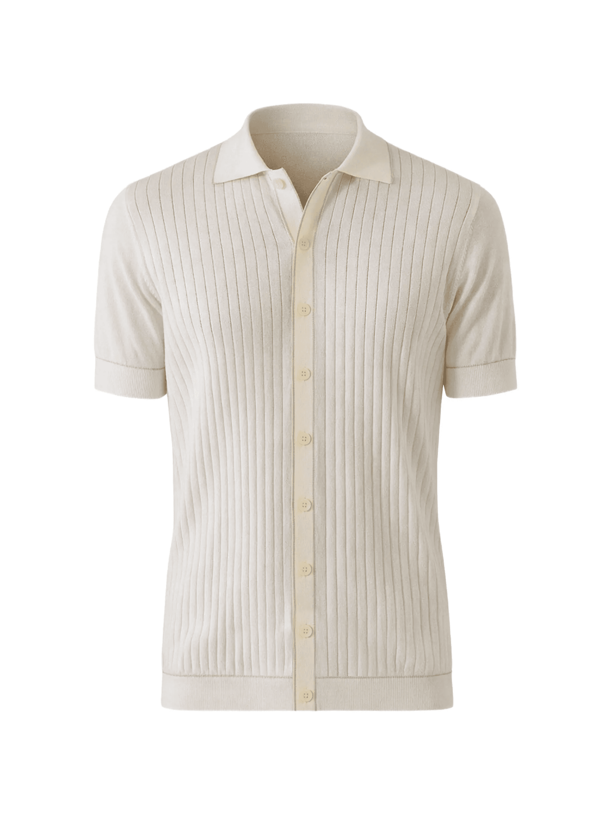 short-sleeve knitted shirt - Image 1