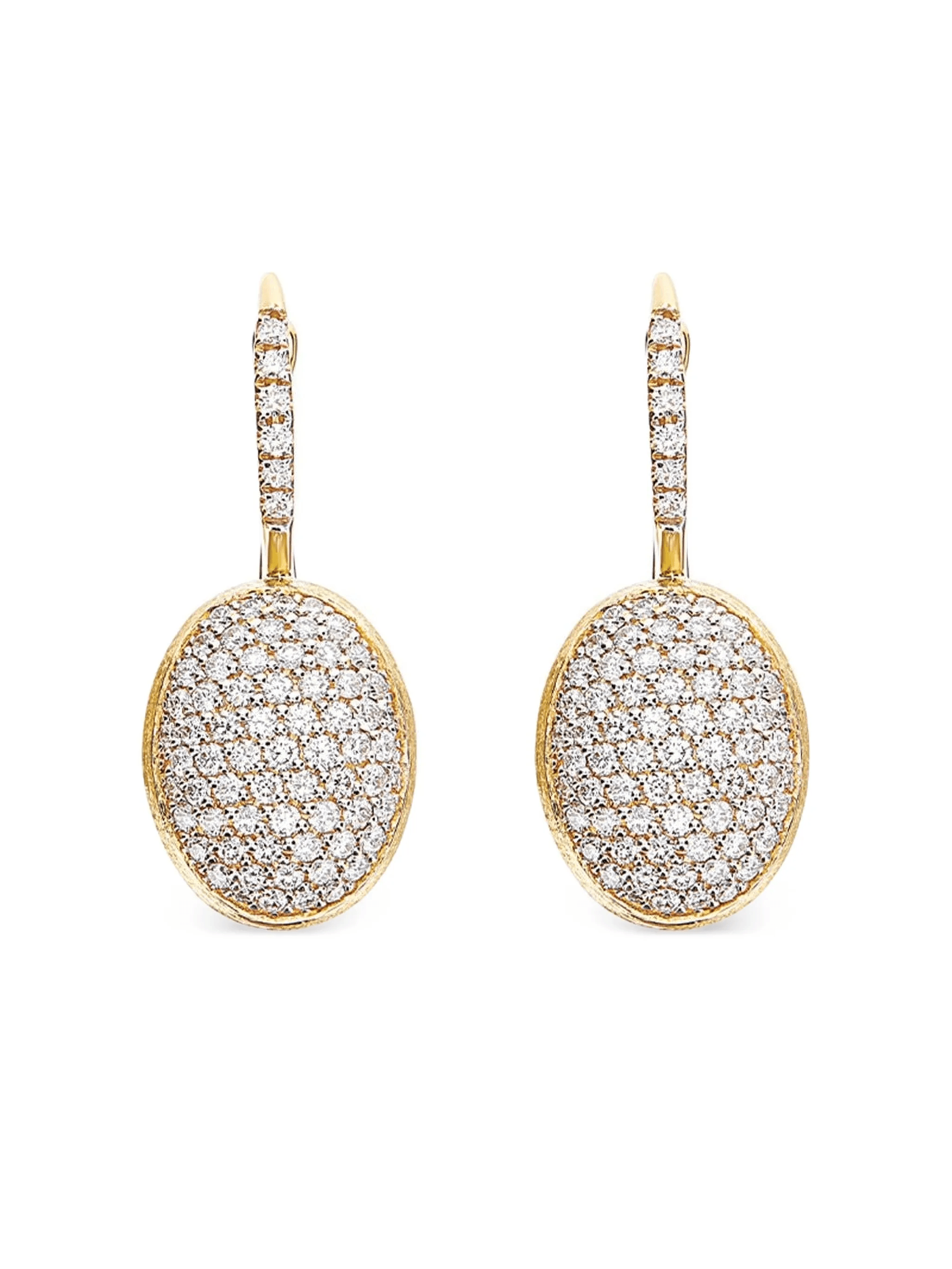 18K Yellow Gold Diamond Ball earrings - Image 1