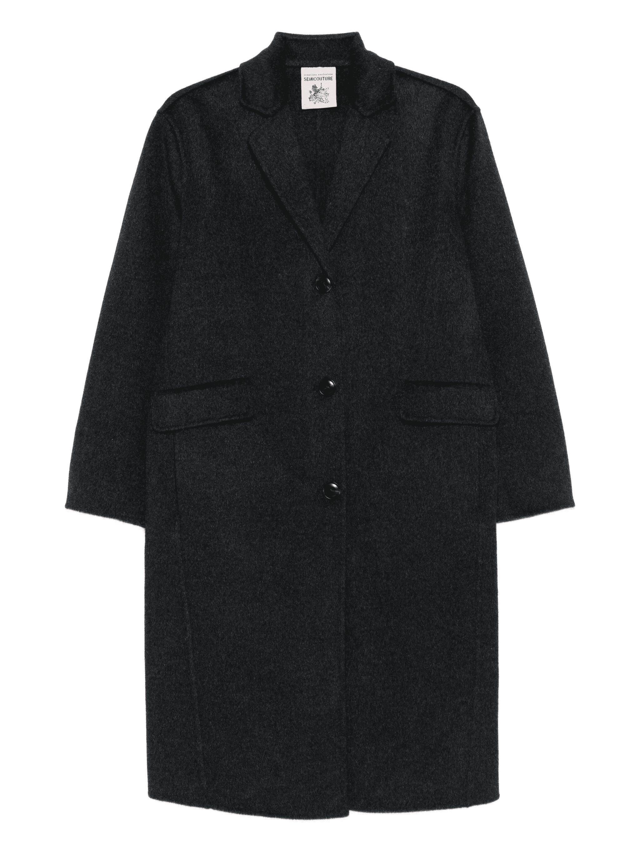 button-fastening pocket coat - Image 1