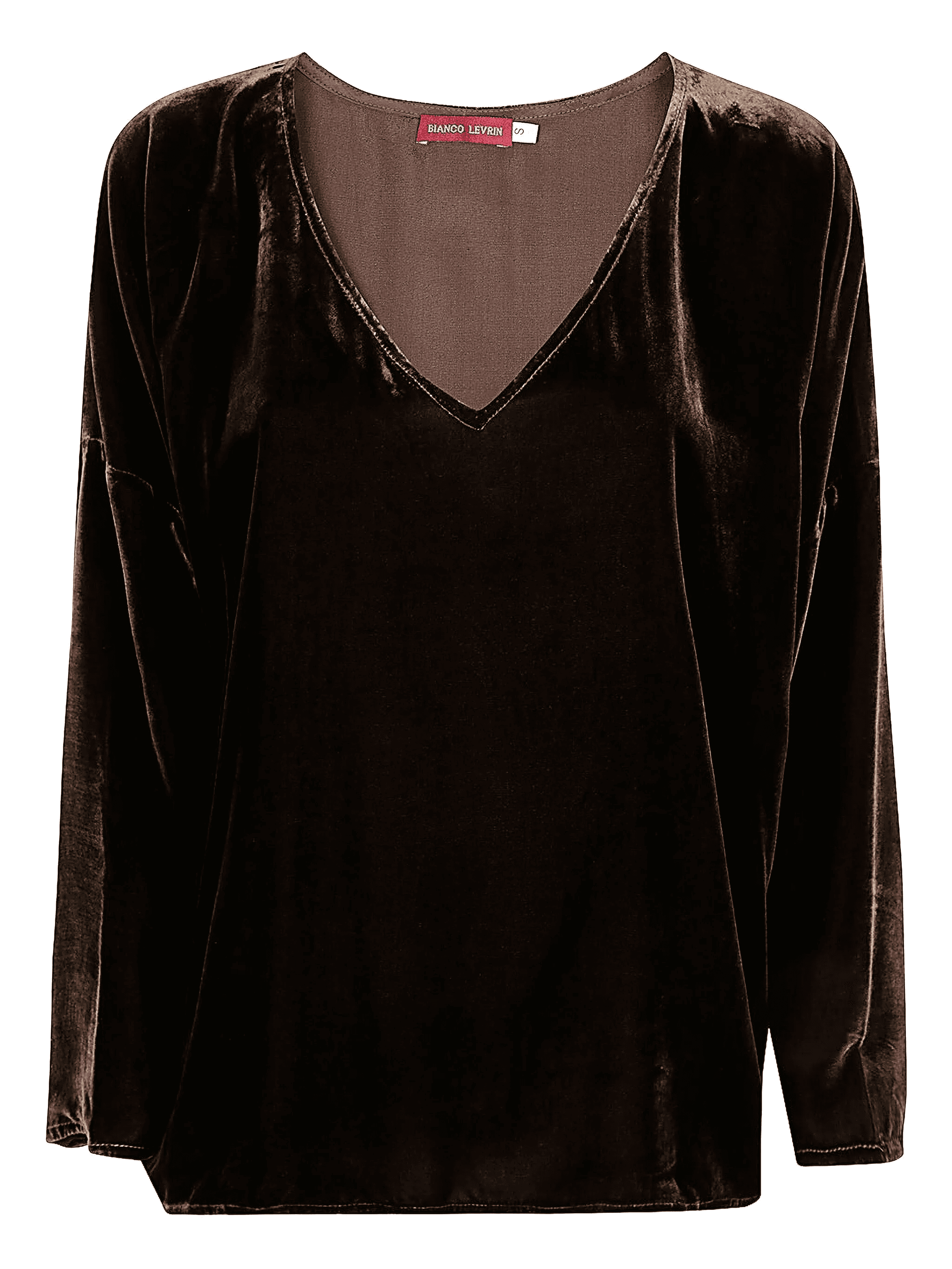 velvet V-neck top - Image 1