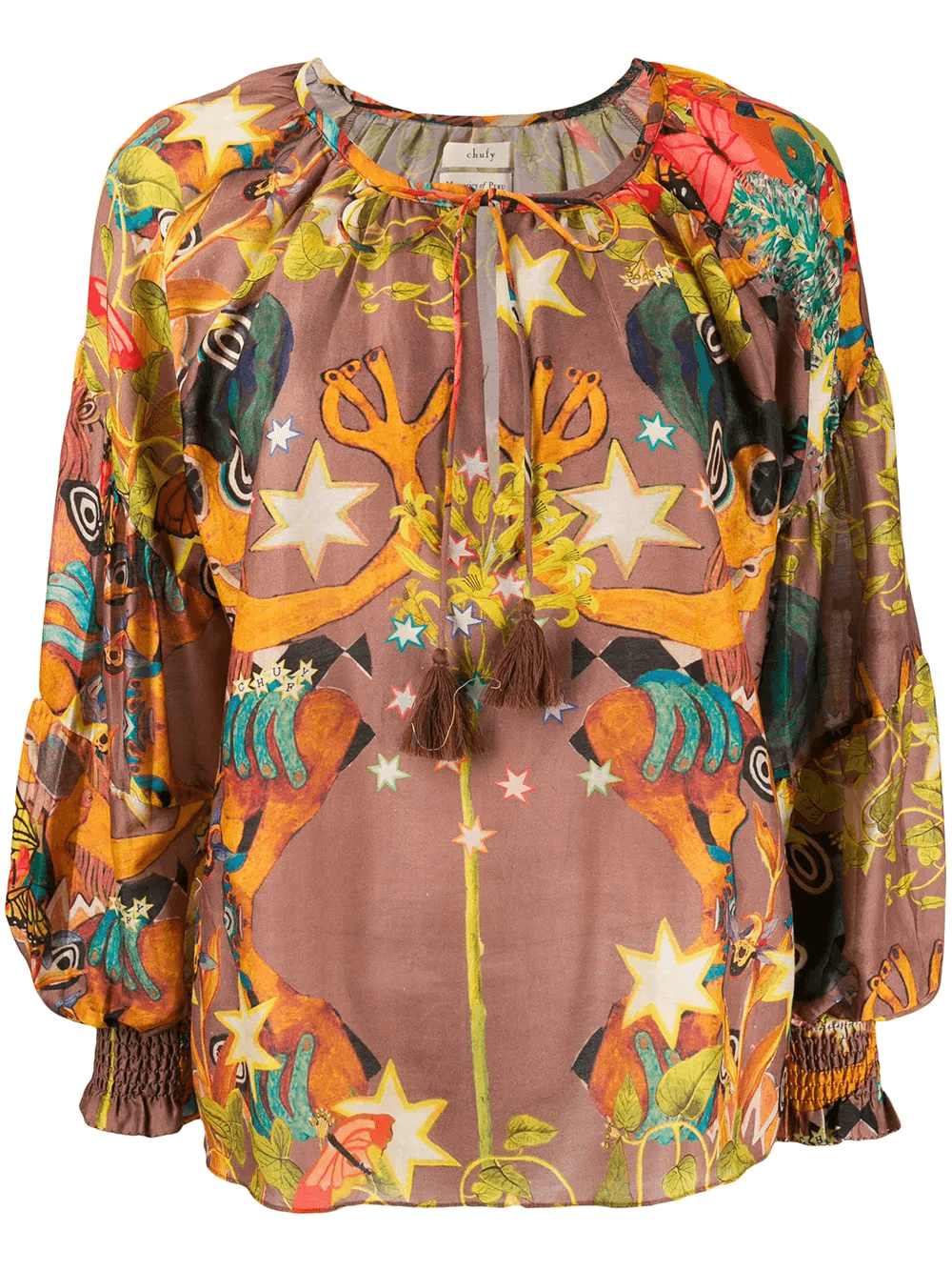 oversized abstract print blouse - Image 1