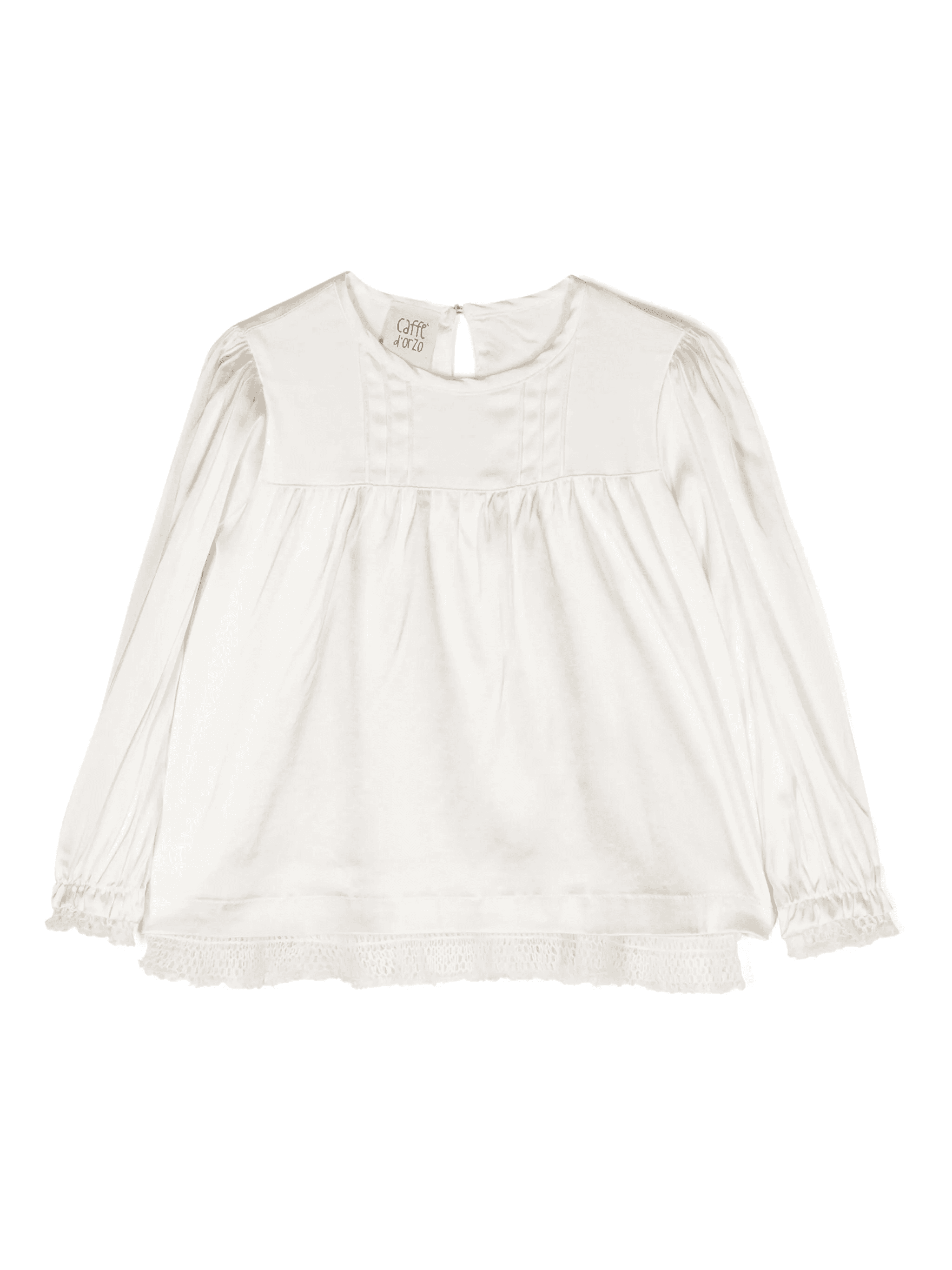 Livia open-knit-trim blouse - Image 1