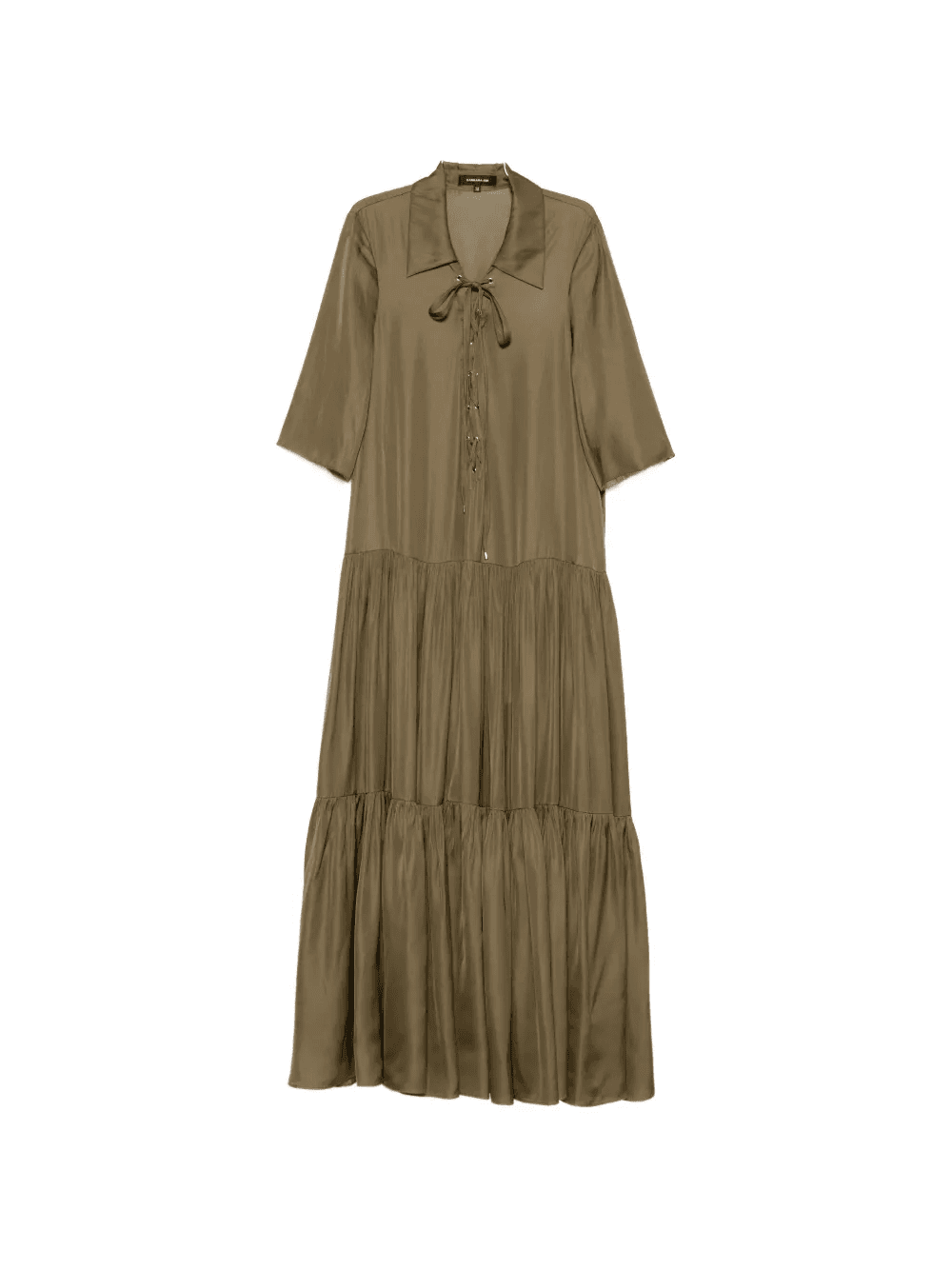 lace-up tiered maxi dress - Image 1