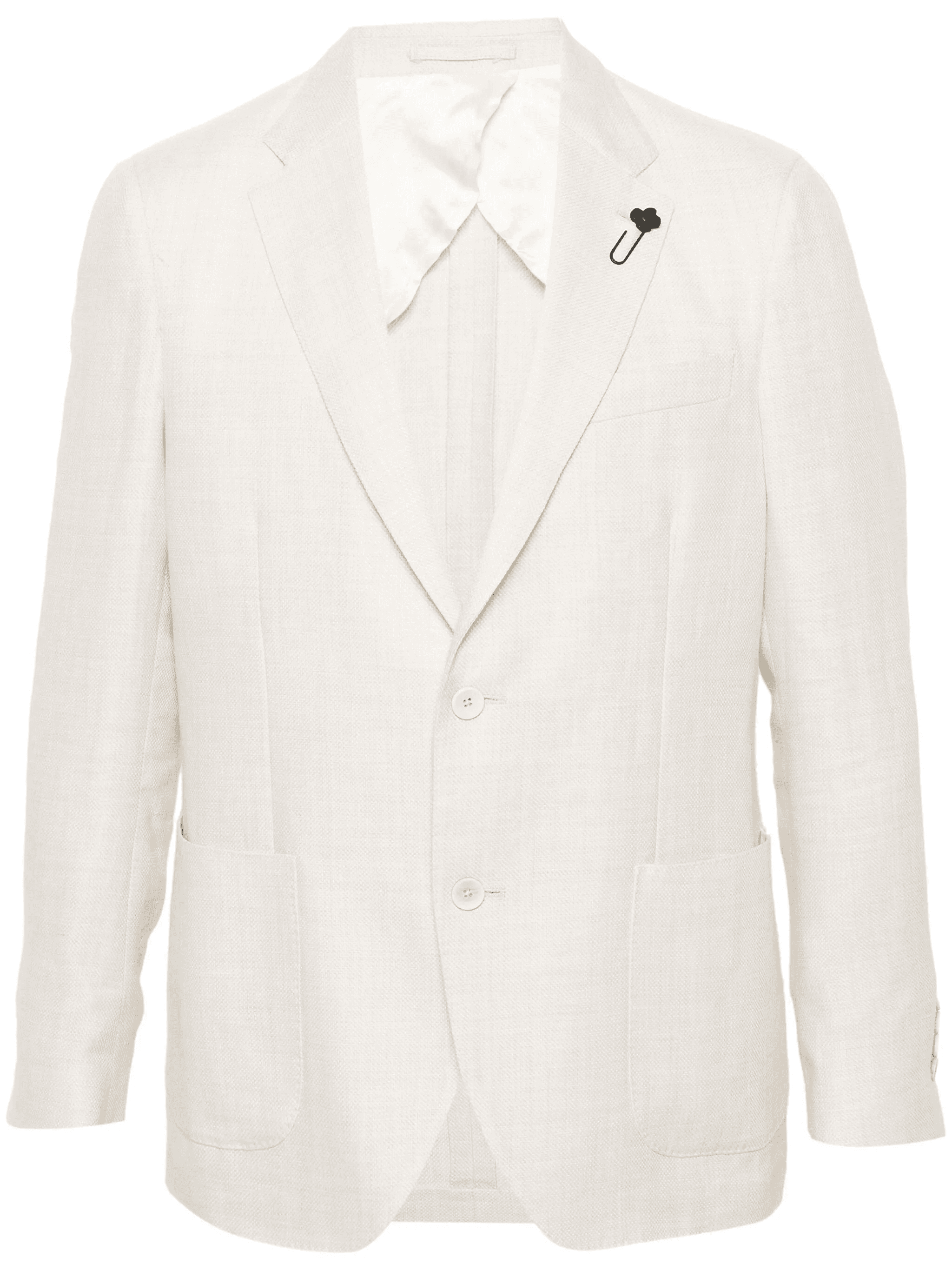 basket-weave single-breasted blazer - Image 1
