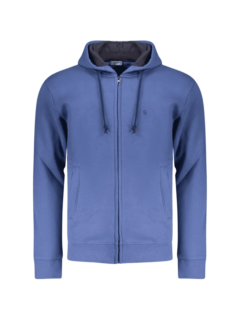 zip-up drawstring hoodie - Image 1