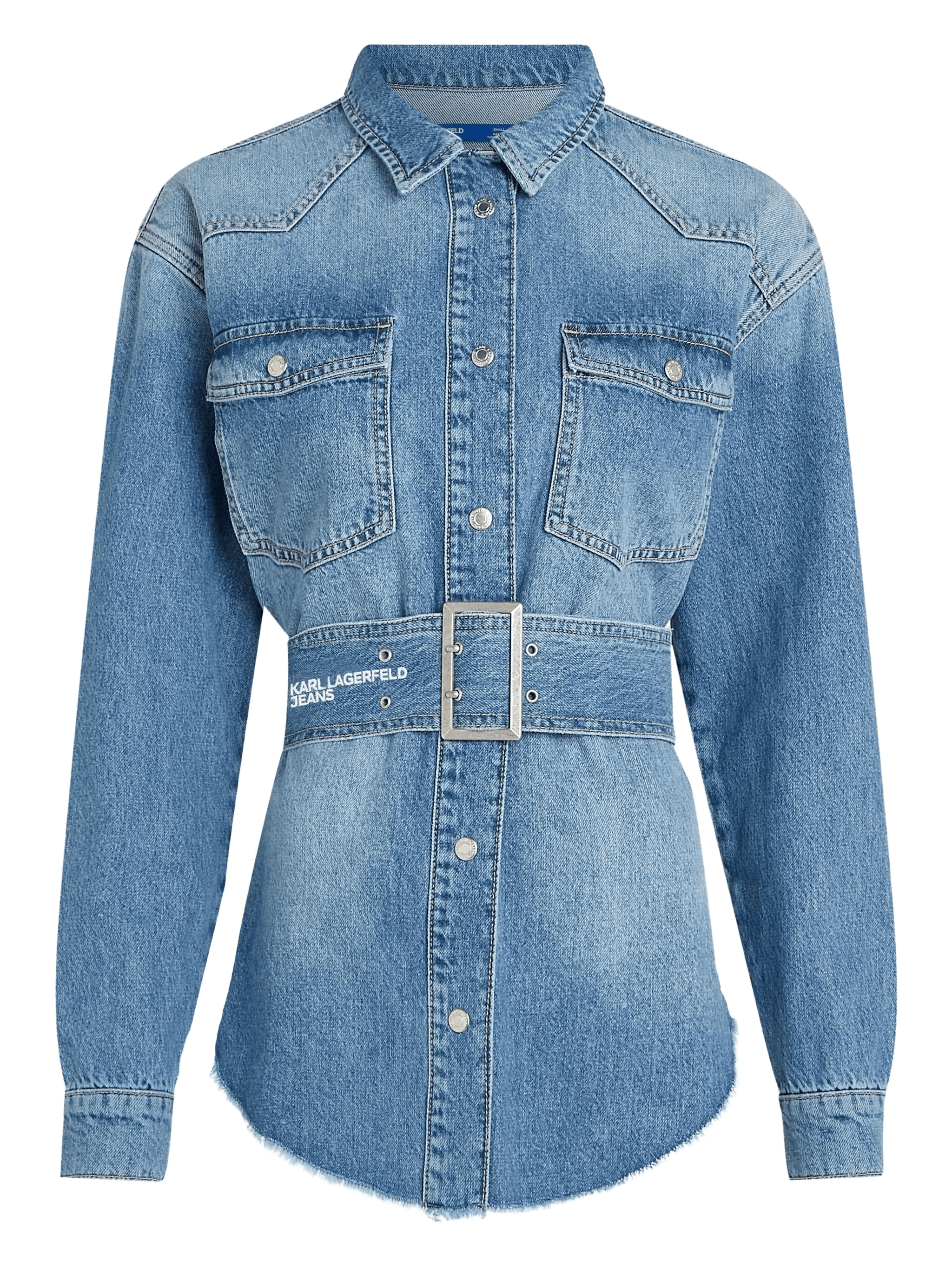 belted denim shirt - Image 1