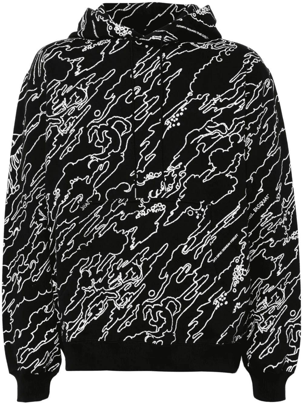 graphic-print cotton hoodie - Image 1