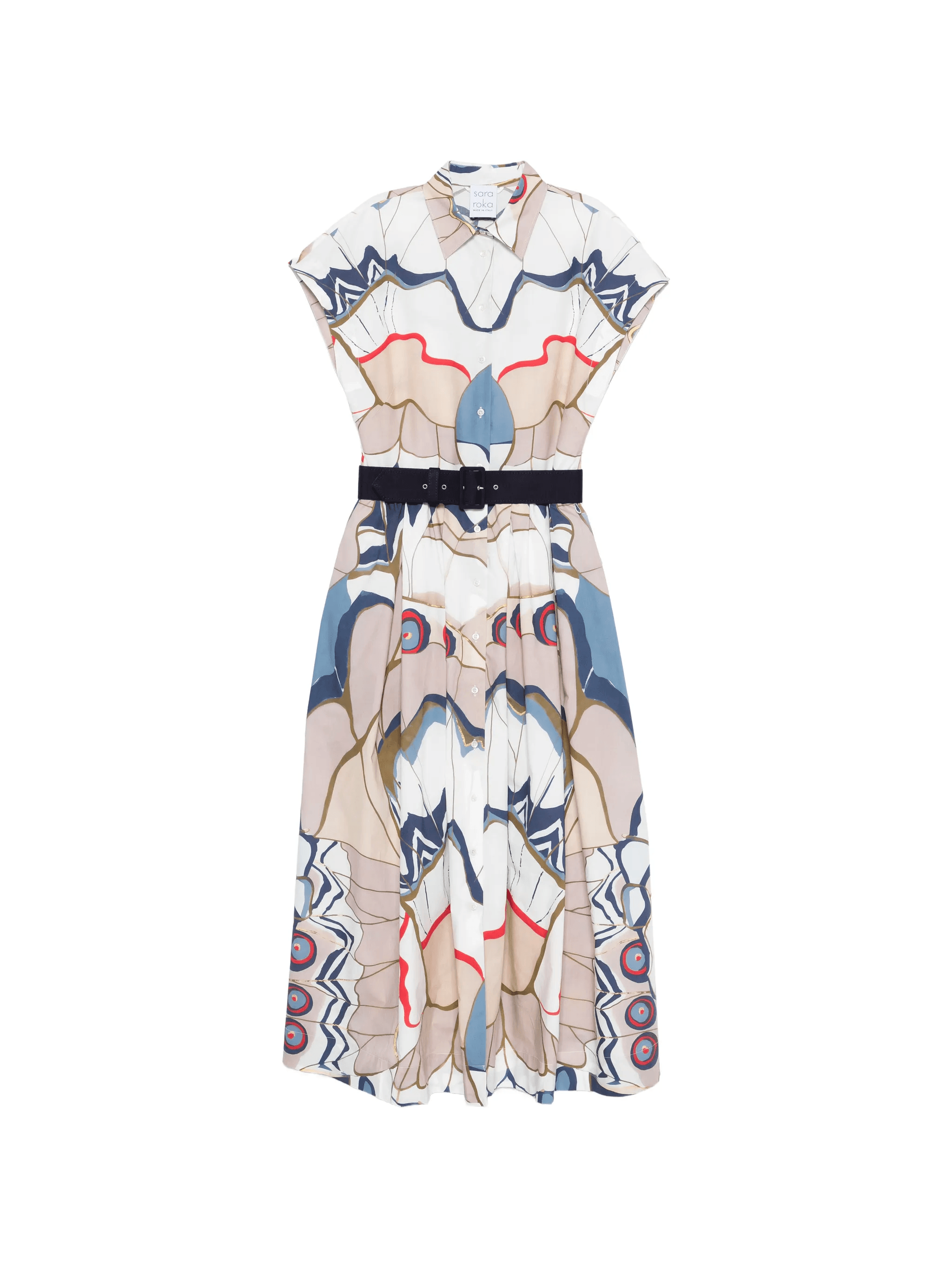 Edrina floral-print cotton midi dress - Image 1