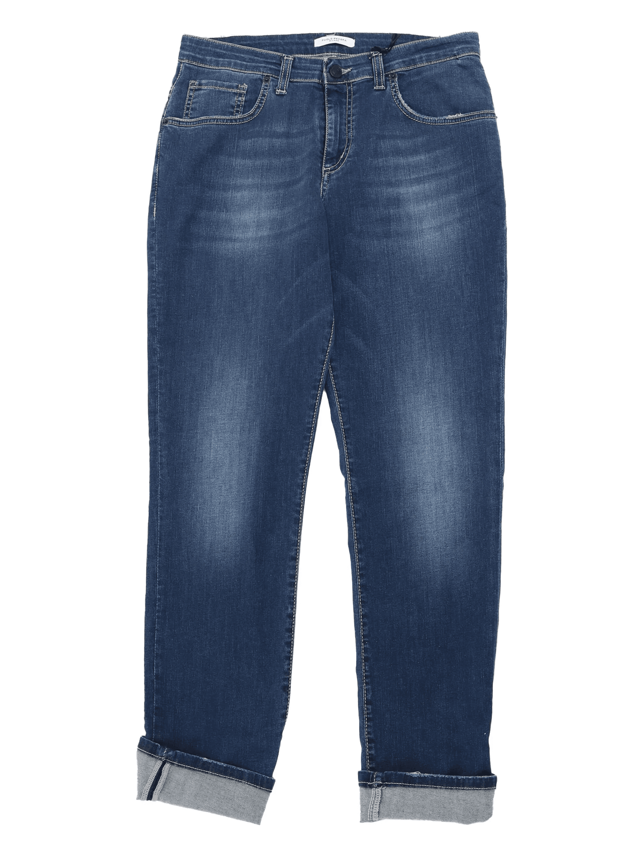 five-pocket cuffed jeans - Image 1