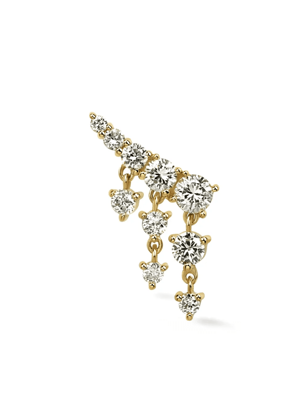 14kt yellow gold Royal Heiress diamond stud earring - Image 1