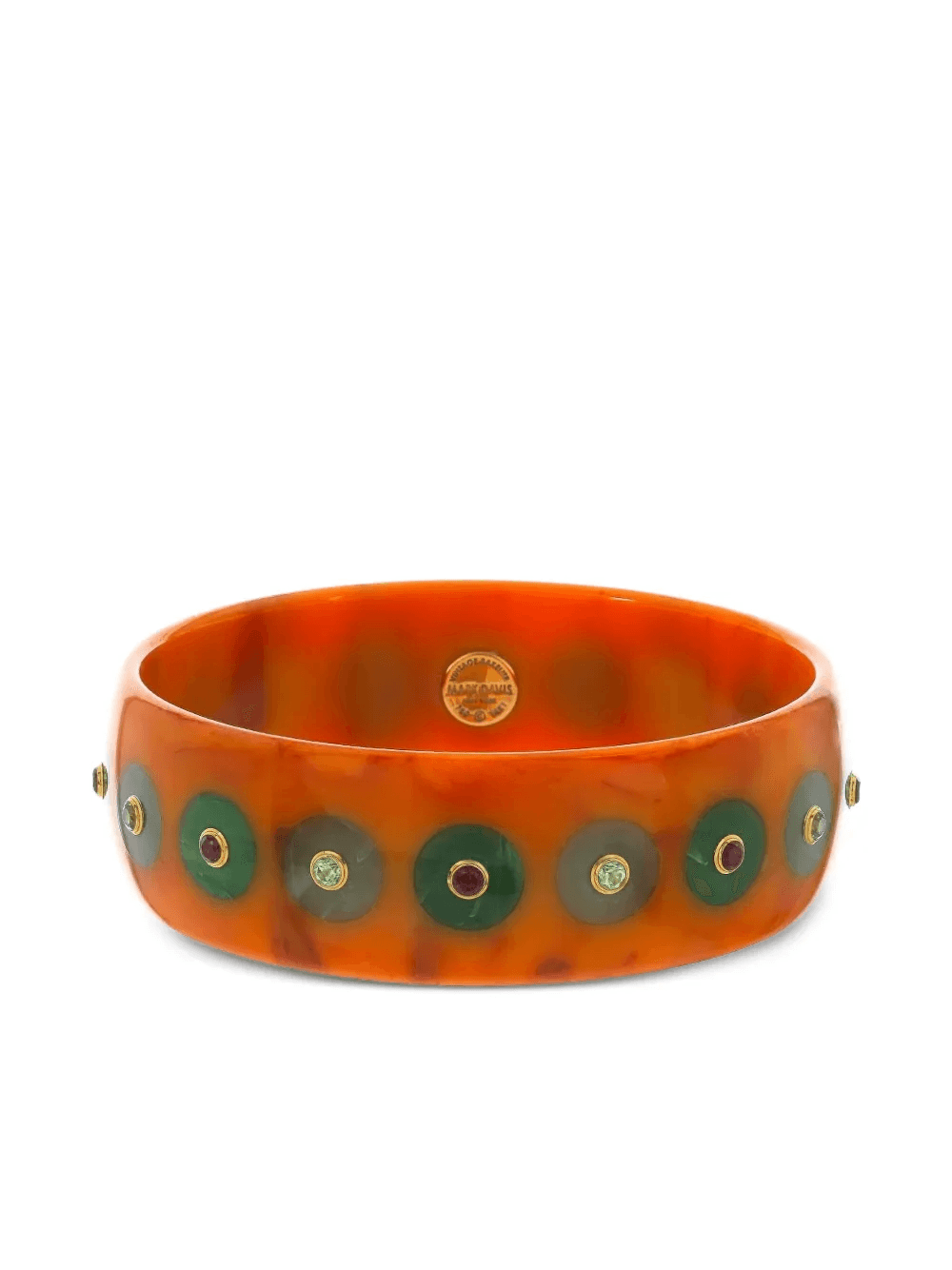 18K yellow gold bakelite bracelet - Image 1