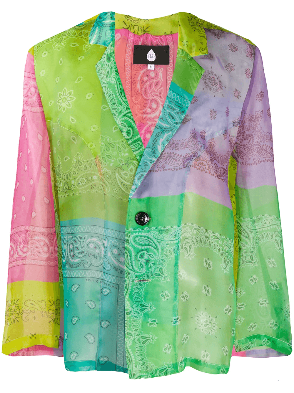 paisley colour-block blazer - Image 1