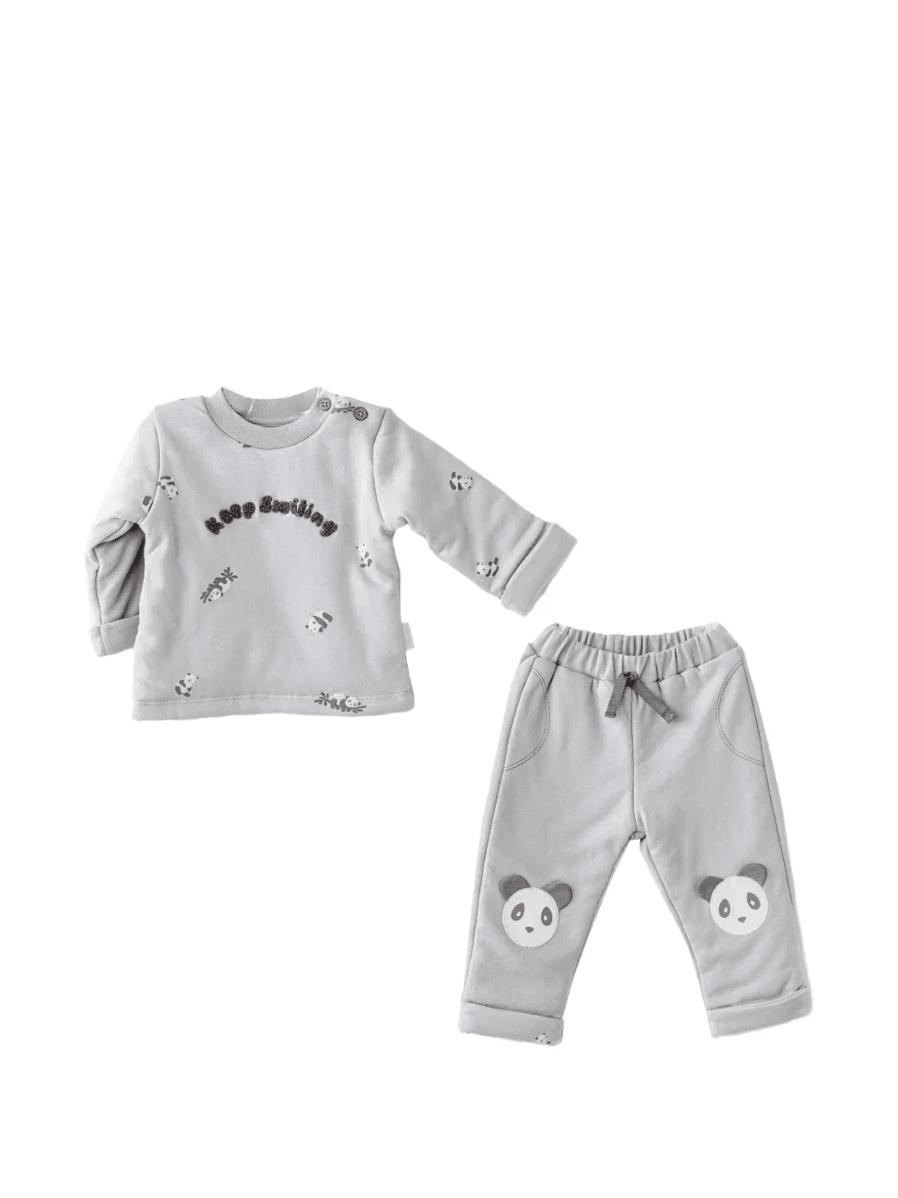 Keep Smiling panda-print trouser set - Image 1