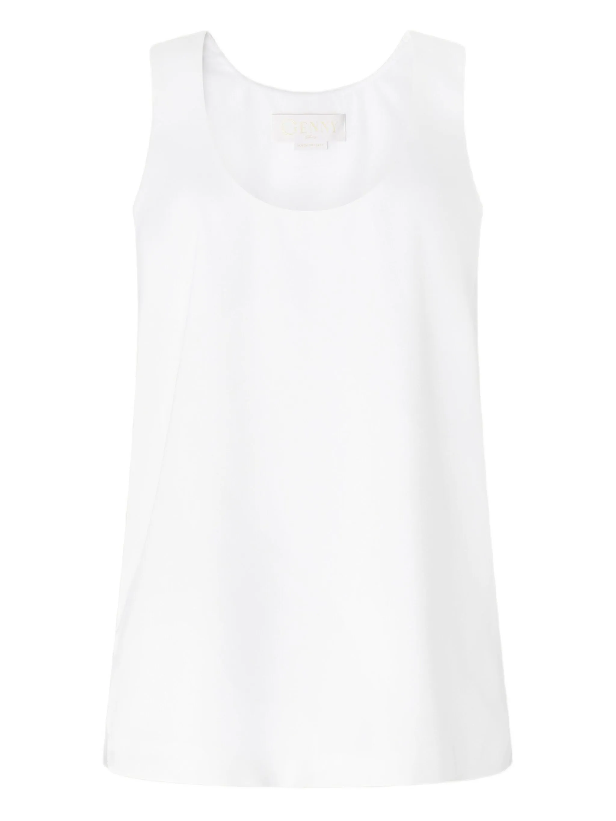 scoop-neck side-slit top - Image 1